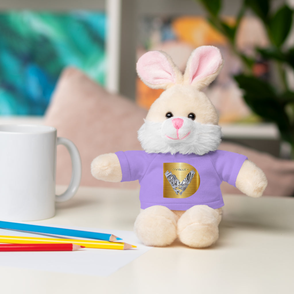 Teddy Bear with 'D'Valley' Gold Heart Tee — Cute Plush Gift for Kids & Loved Ones