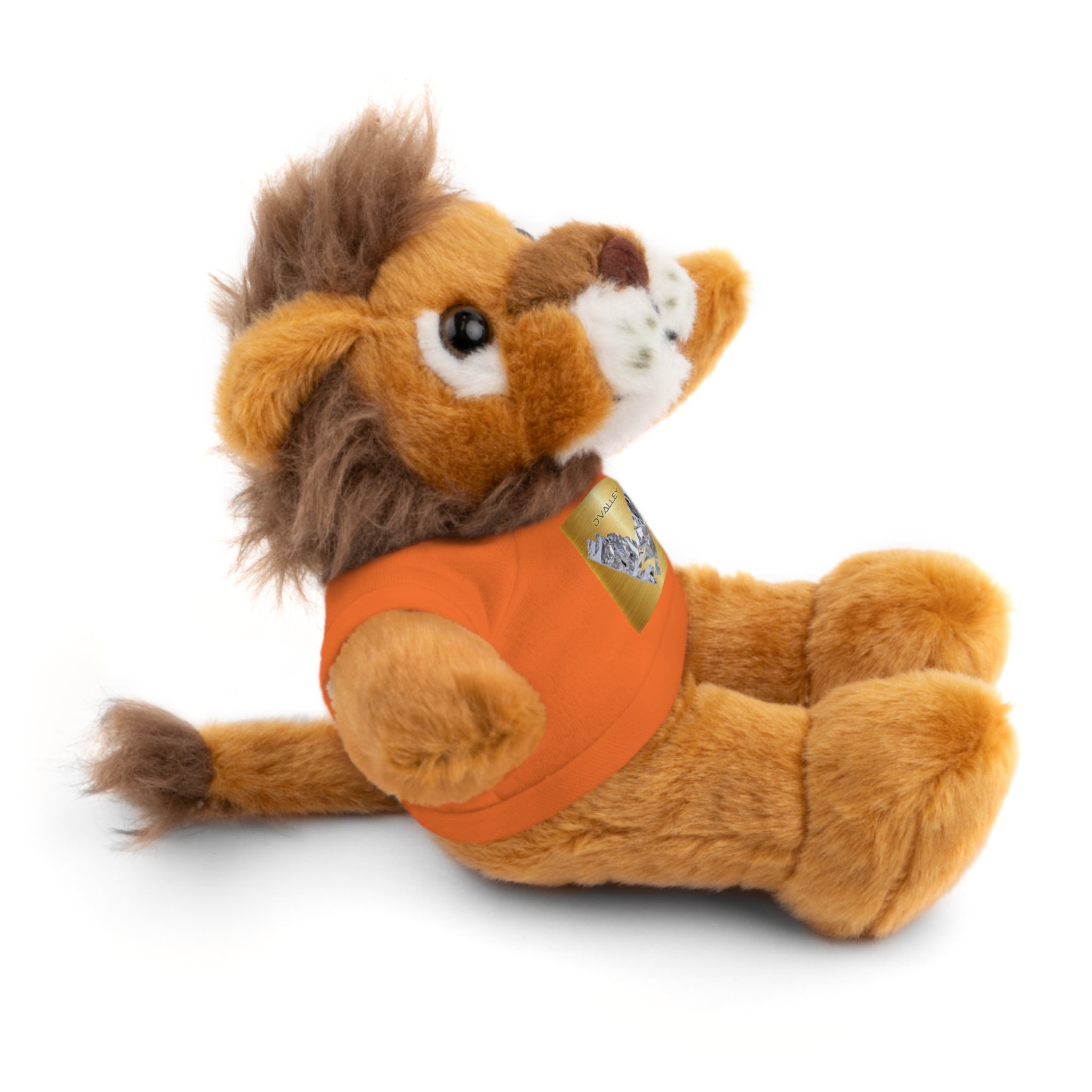 Teddy Bear with 'D'Valley' Gold Heart Tee — Cute Plush Gift for Kids & Loved Ones