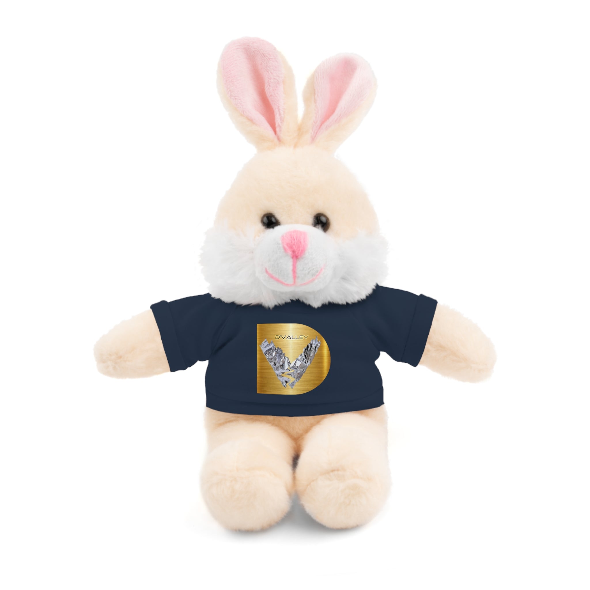 Teddy Bear with 'D'Valley' Gold Heart Tee — Cute Plush Gift for Kids & Loved Ones