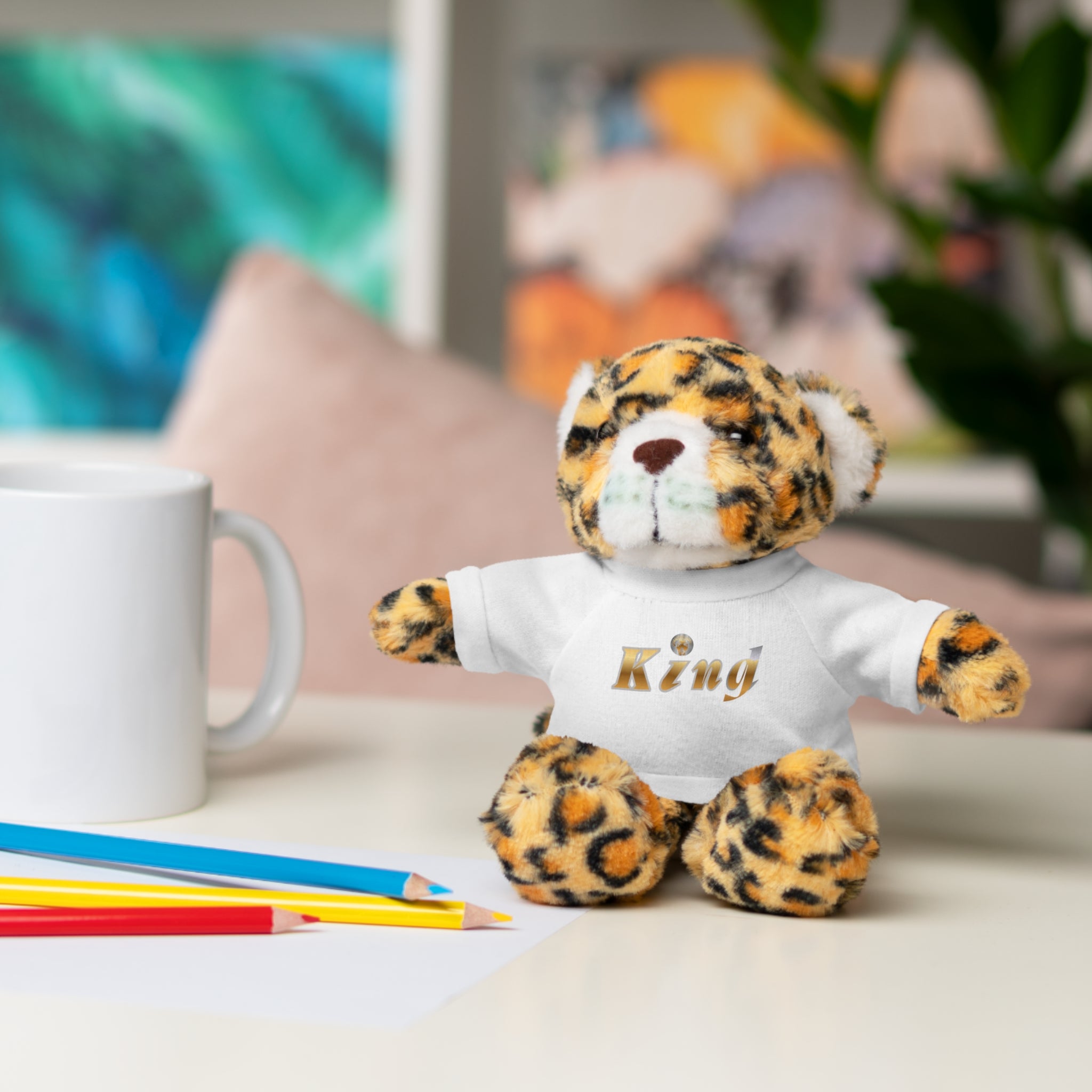 KindKing Teddy Bear with 'KindKing' Tee – Plush Stuffed Animal Gift