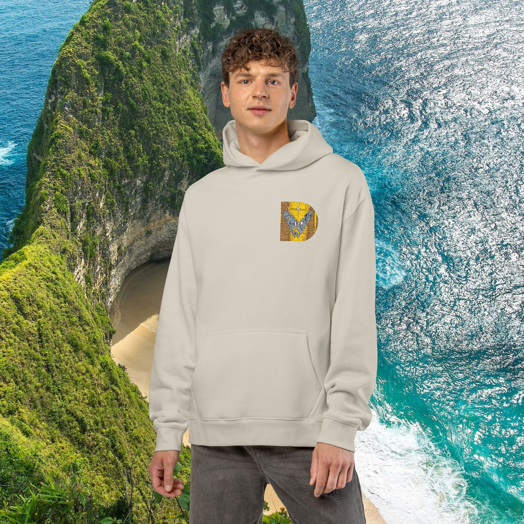 Gold Sequin D Initial Hoodie — Personalized Letter Pullover