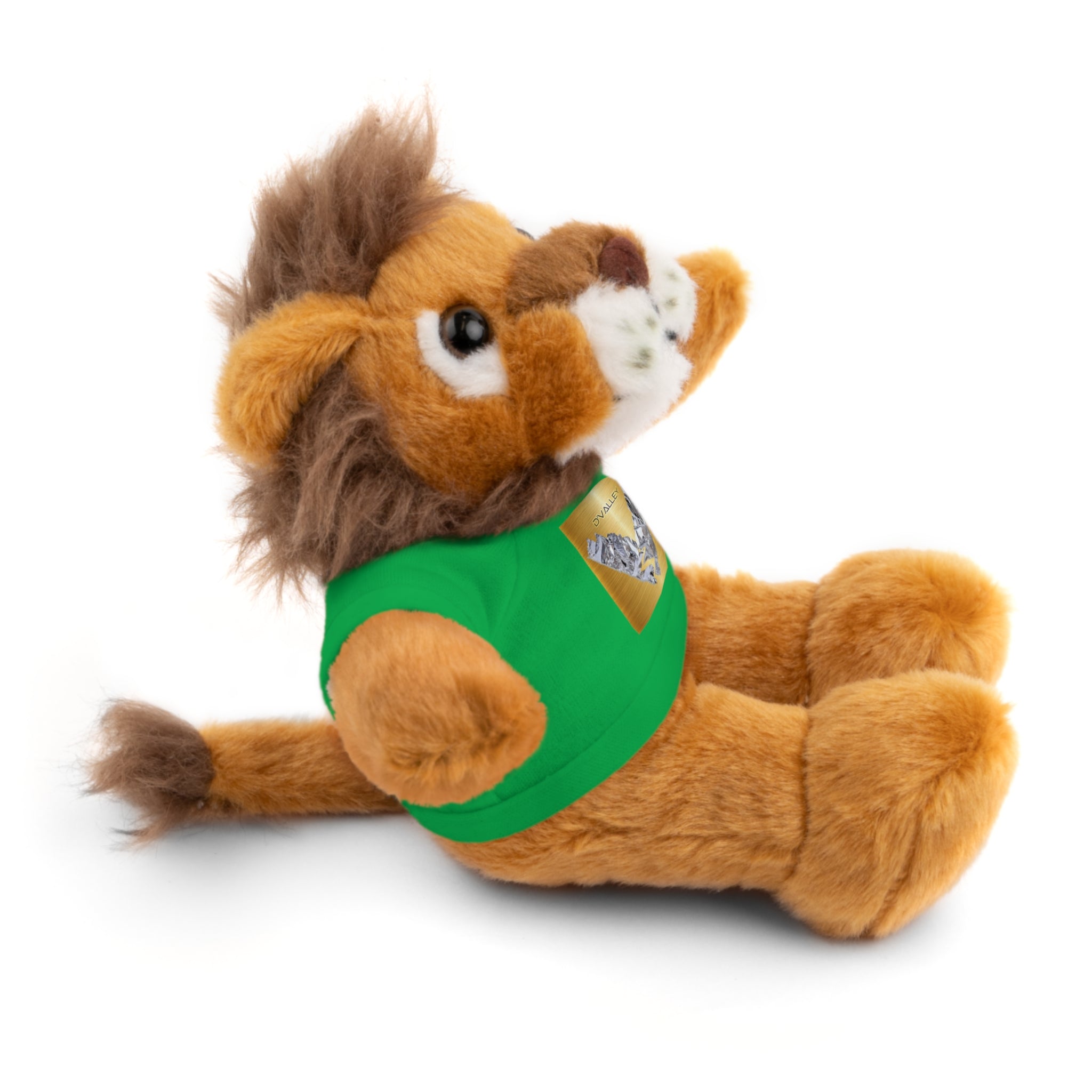 Teddy Bear with 'D'Valley' Gold Heart Tee — Cute Plush Gift for Kids & Loved Ones