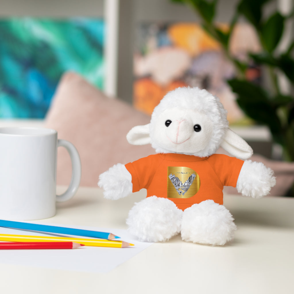 Teddy Bear with 'D'Valley' Gold Heart Tee — Cute Plush Gift for Kids & Loved Ones