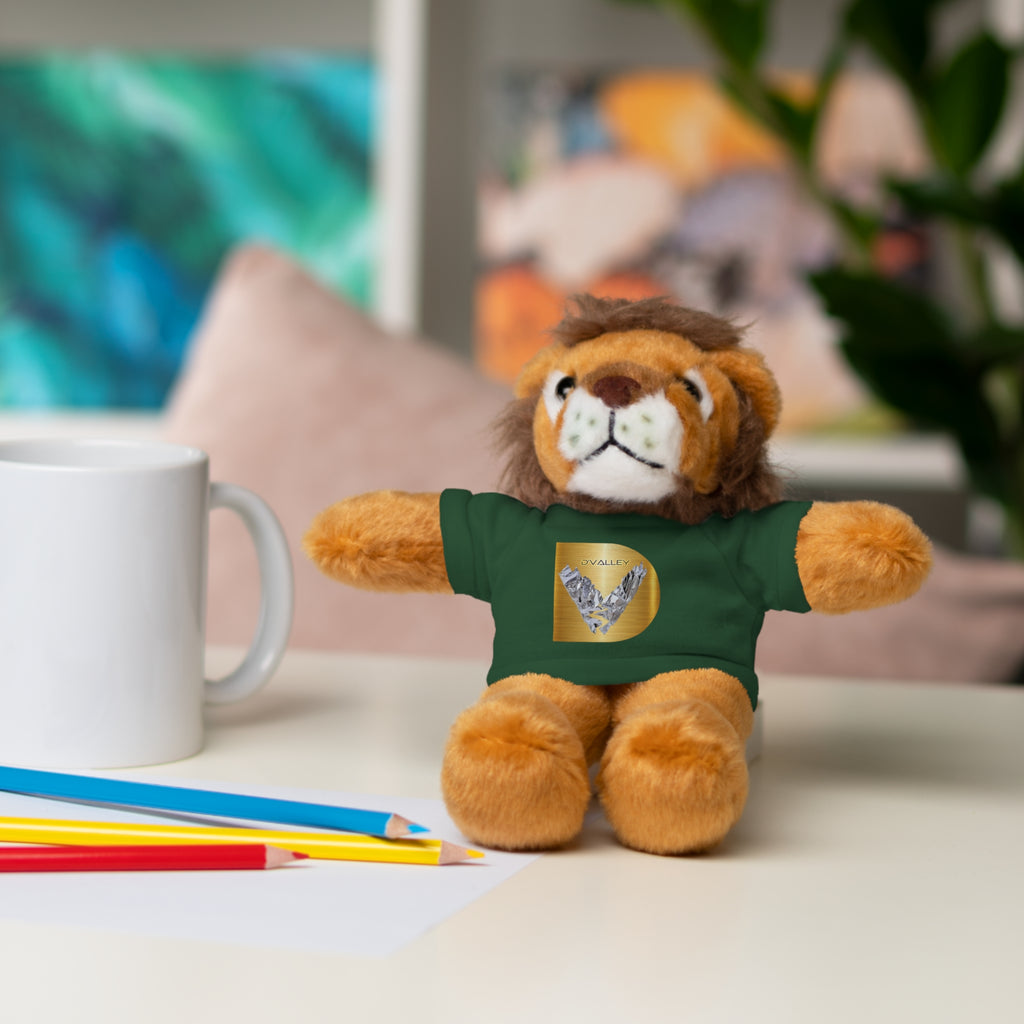 Teddy Bear with 'D'Valley' Gold Heart Tee — Cute Plush Gift for Kids & Loved Ones