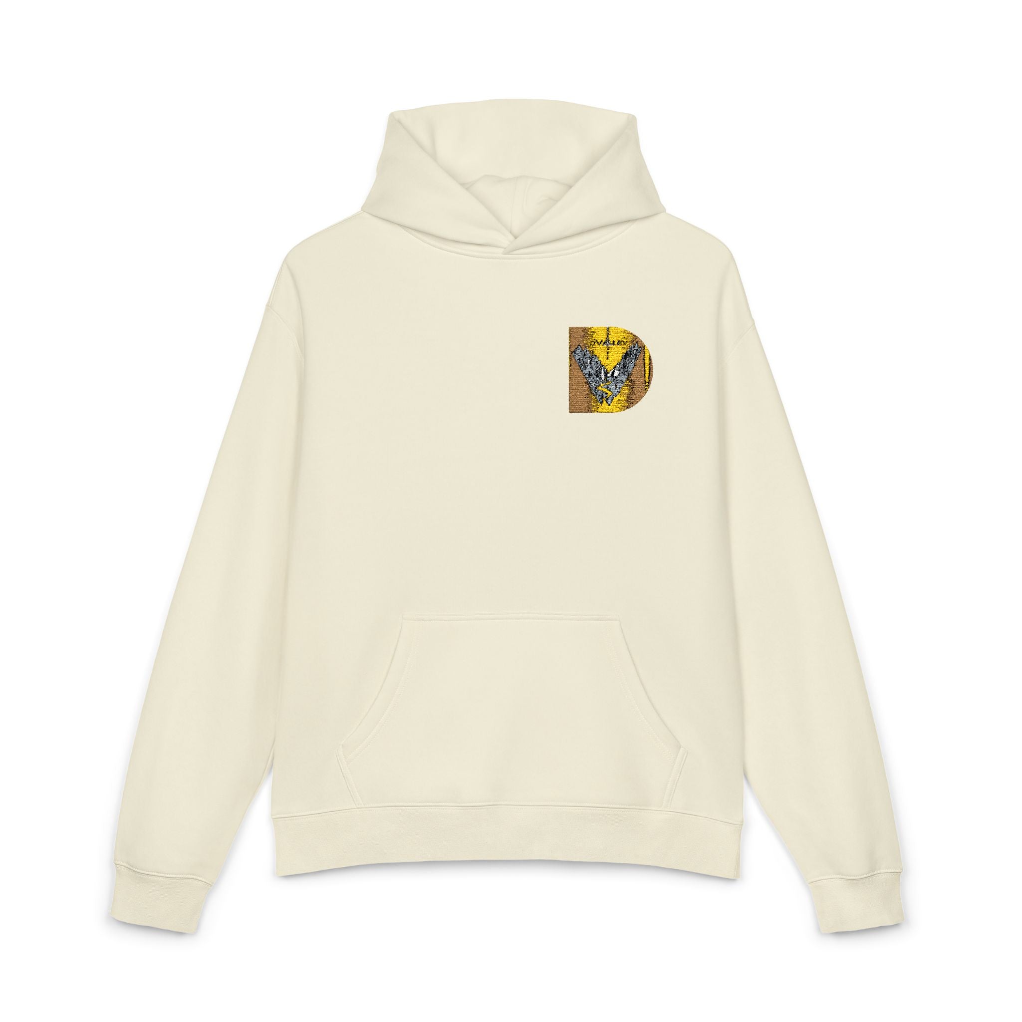Gold Sequin D Initial Hoodie — Personalized Letter Pullover