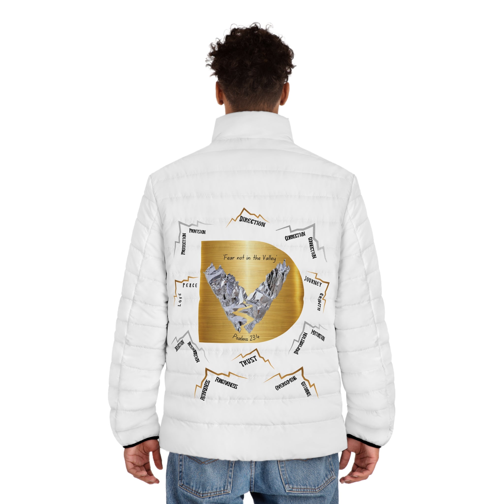 D'Valley Puffer Jacket Mountain Logo