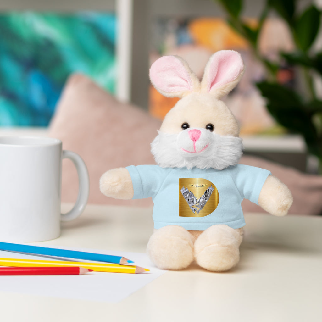 Teddy Bear with 'D'Valley' Gold Heart Tee — Cute Plush Gift for Kids & Loved Ones