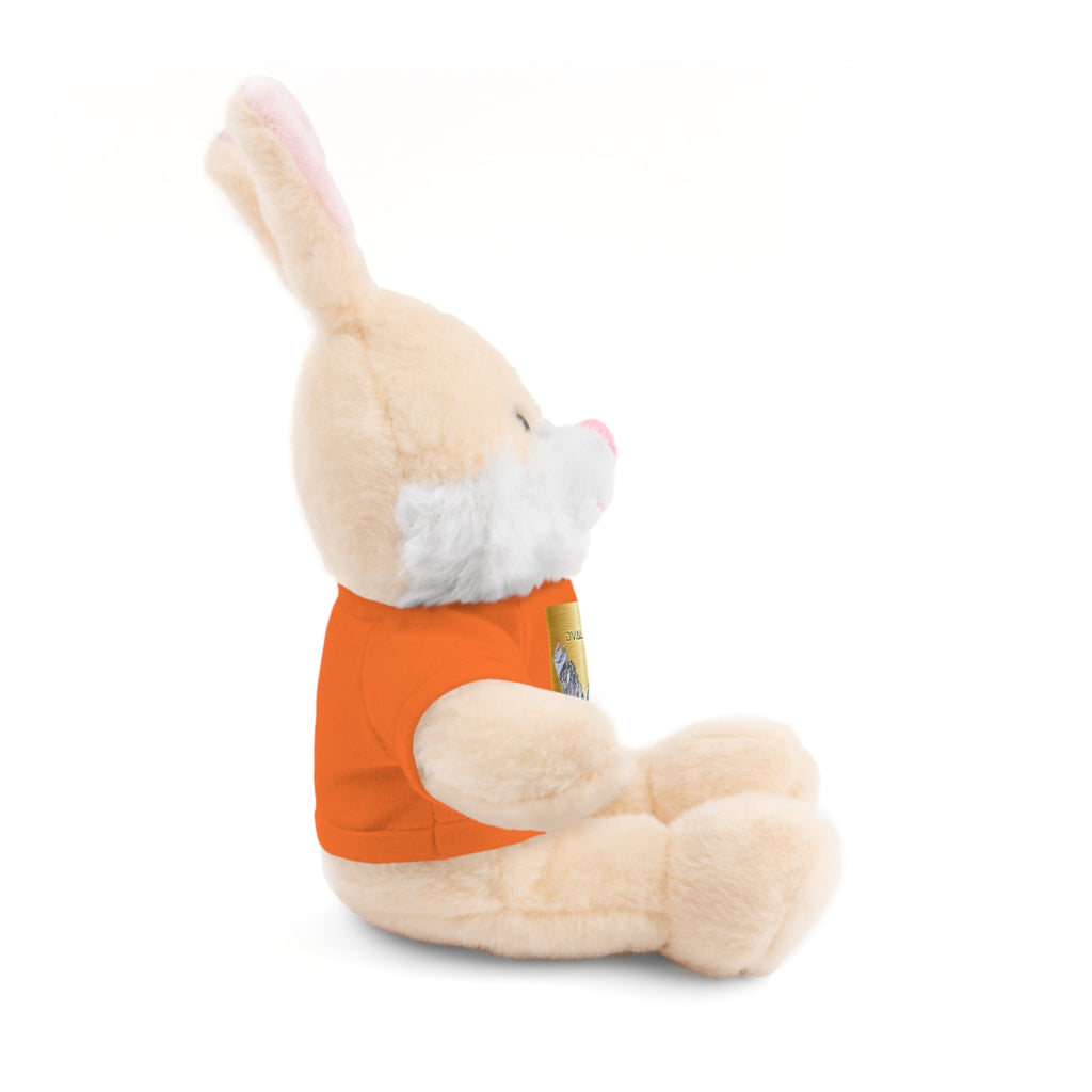Teddy Bear with 'D'Valley' Gold Heart Tee — Cute Plush Gift for Kids & Loved Ones