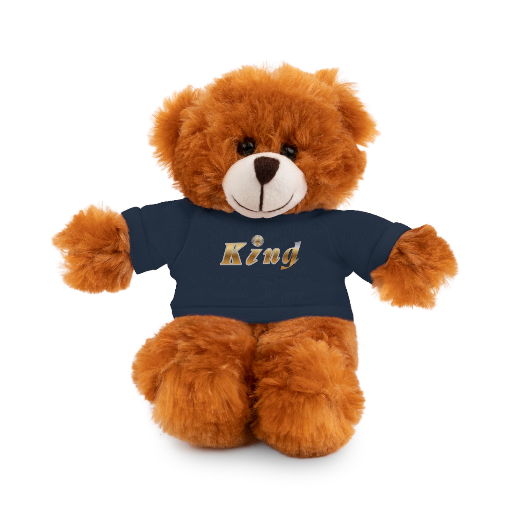 KindKing Teddy Bear with 'KindKing' Tee – Plush Stuffed Animal Gift