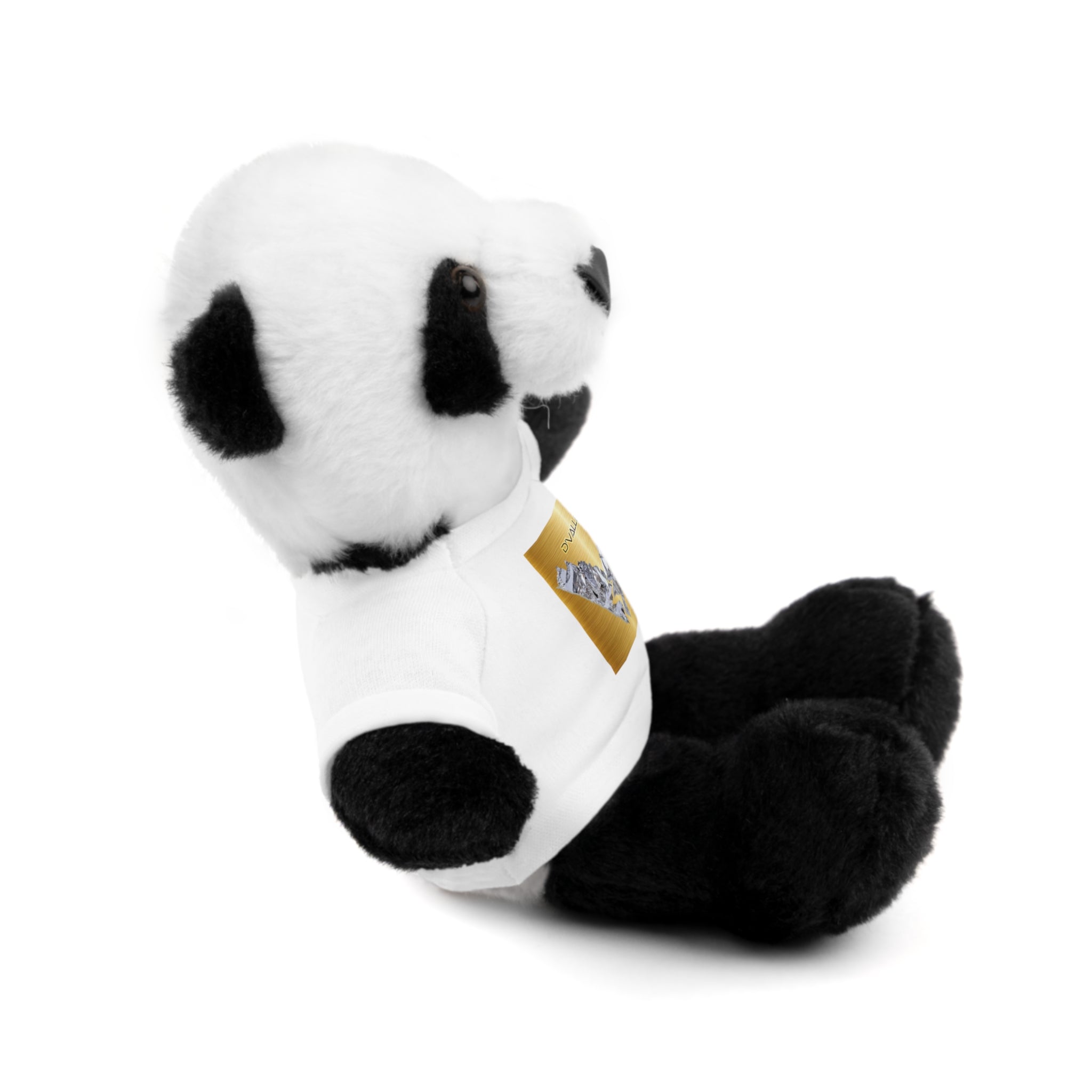 Teddy Bear with 'D'Valley' Gold Heart Tee — Cute Plush Gift for Kids & Loved Ones