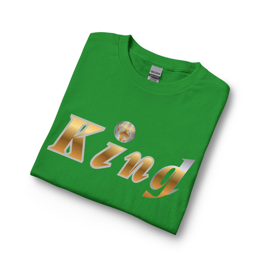 KindKing Metallic Script Long Sleeve Tee — Gold Lettering "KindKing" Chest with KindKing Back Logo