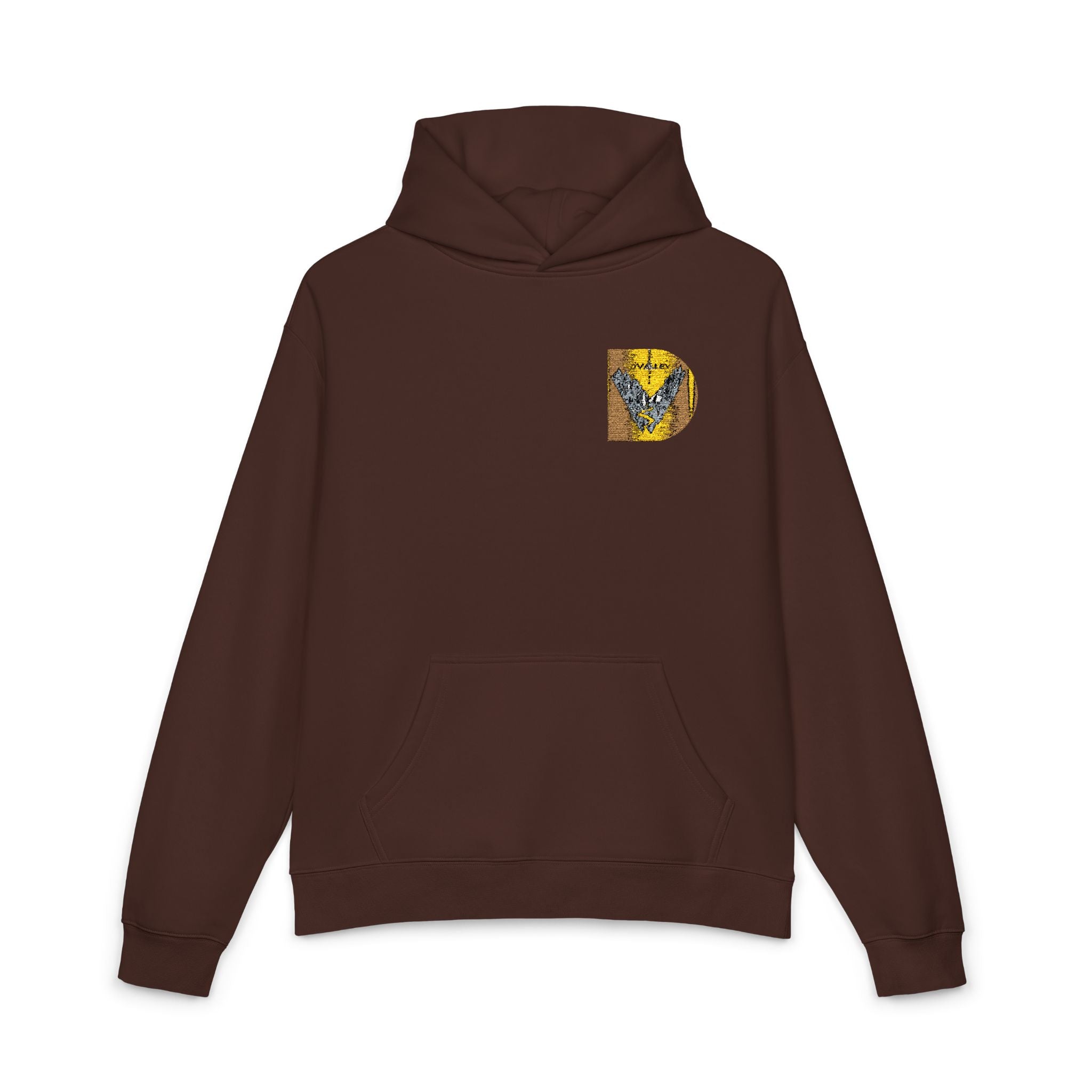 Gold Sequin D Initial Hoodie — Personalized Letter Pullover