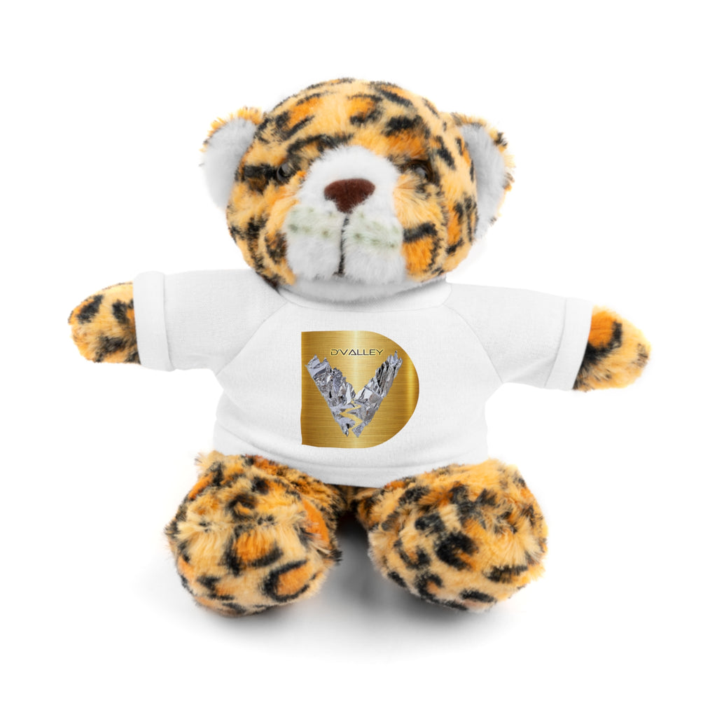 Teddy Bear with 'D'Valley' Gold Heart Tee — Cute Plush Gift for Kids & Loved Ones