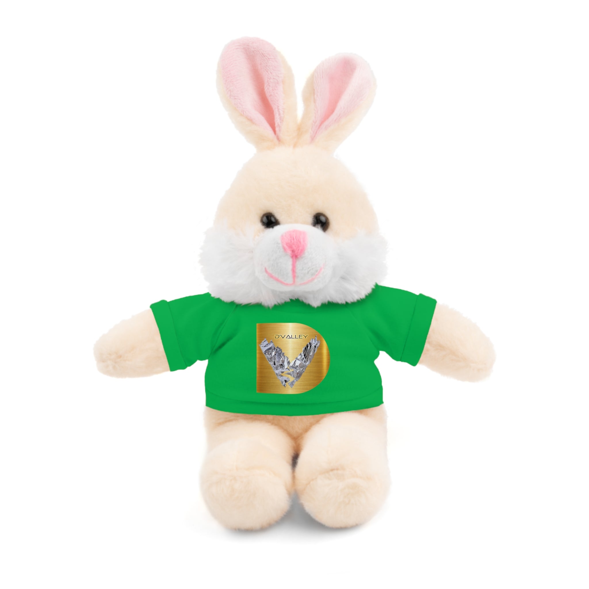 Teddy Bear with 'D'Valley' Gold Heart Tee — Cute Plush Gift for Kids & Loved Ones