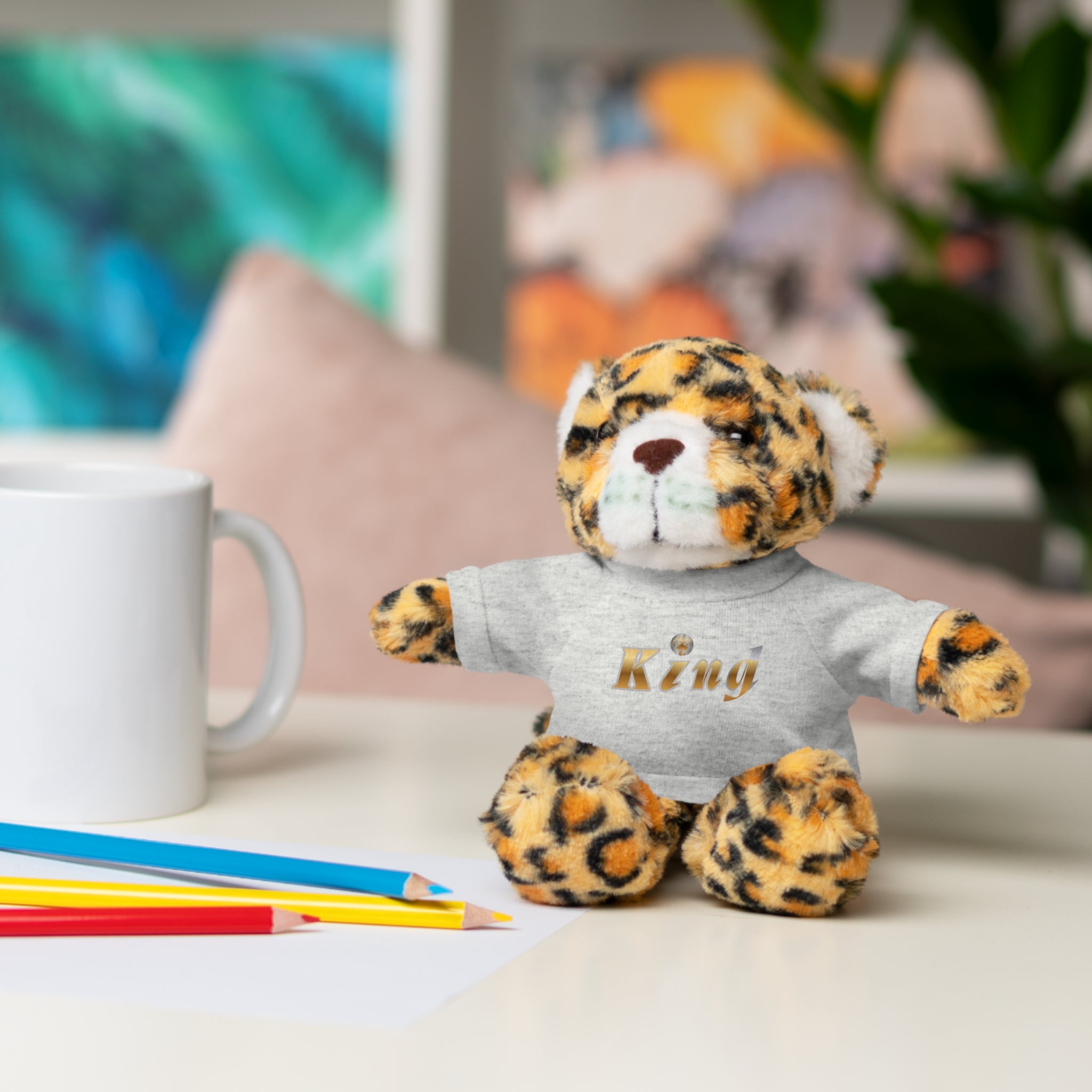 KindKing Teddy Bear with 'KindKing' Tee – Plush Stuffed Animal Gift