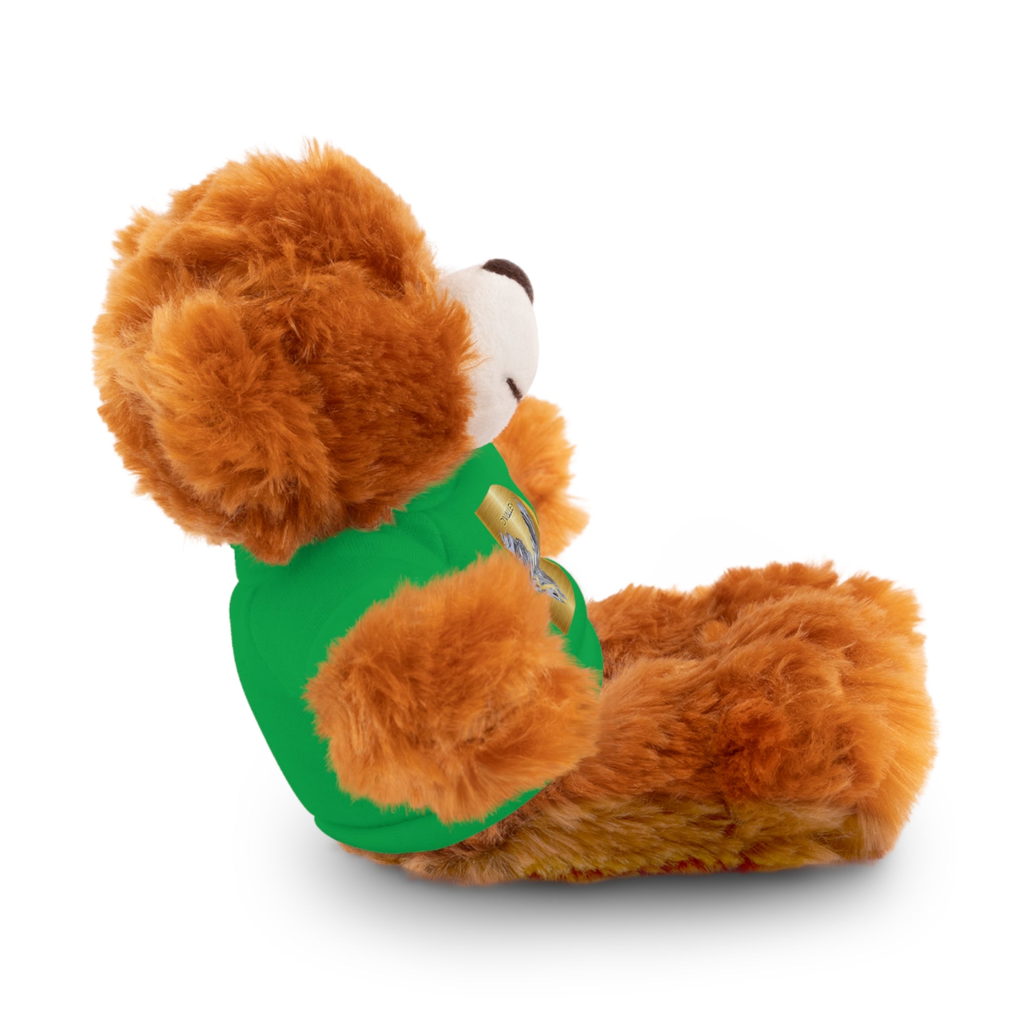 Teddy Bear with 'D'Valley' Gold Heart Tee — Cute Plush Gift for Kids & Loved Ones