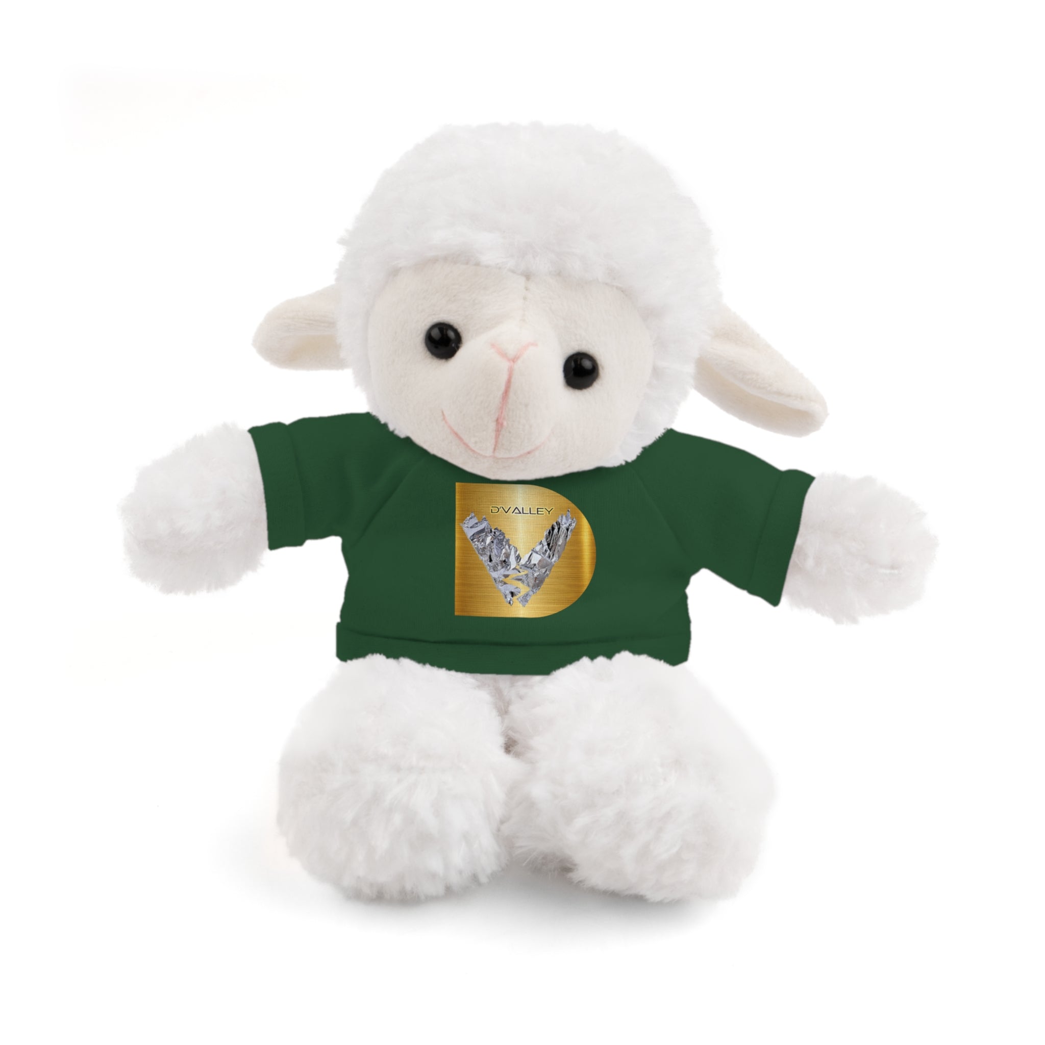 Teddy Bear with 'D'Valley' Gold Heart Tee — Cute Plush Gift for Kids & Loved Ones