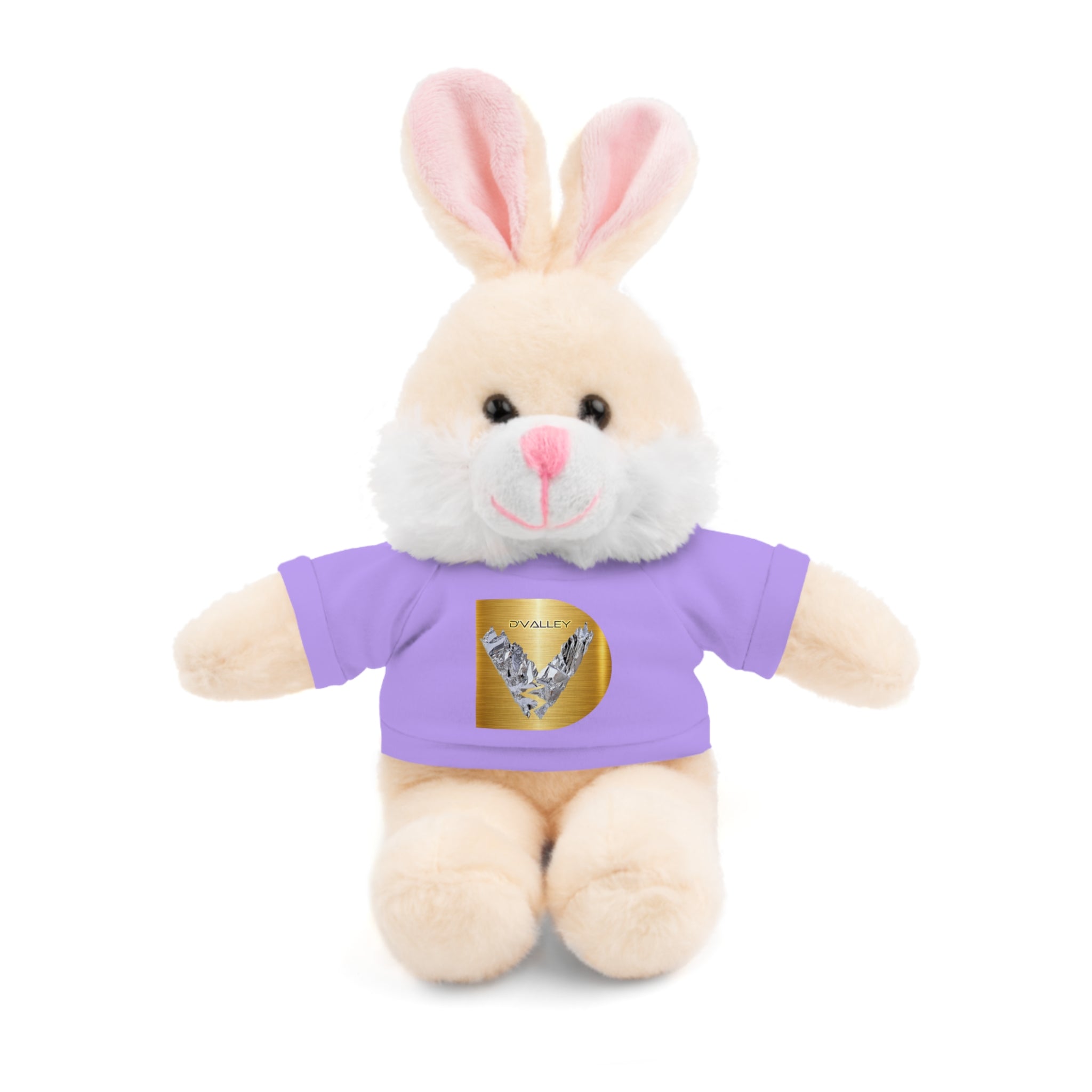 Teddy Bear with 'D'Valley' Gold Heart Tee — Cute Plush Gift for Kids & Loved Ones