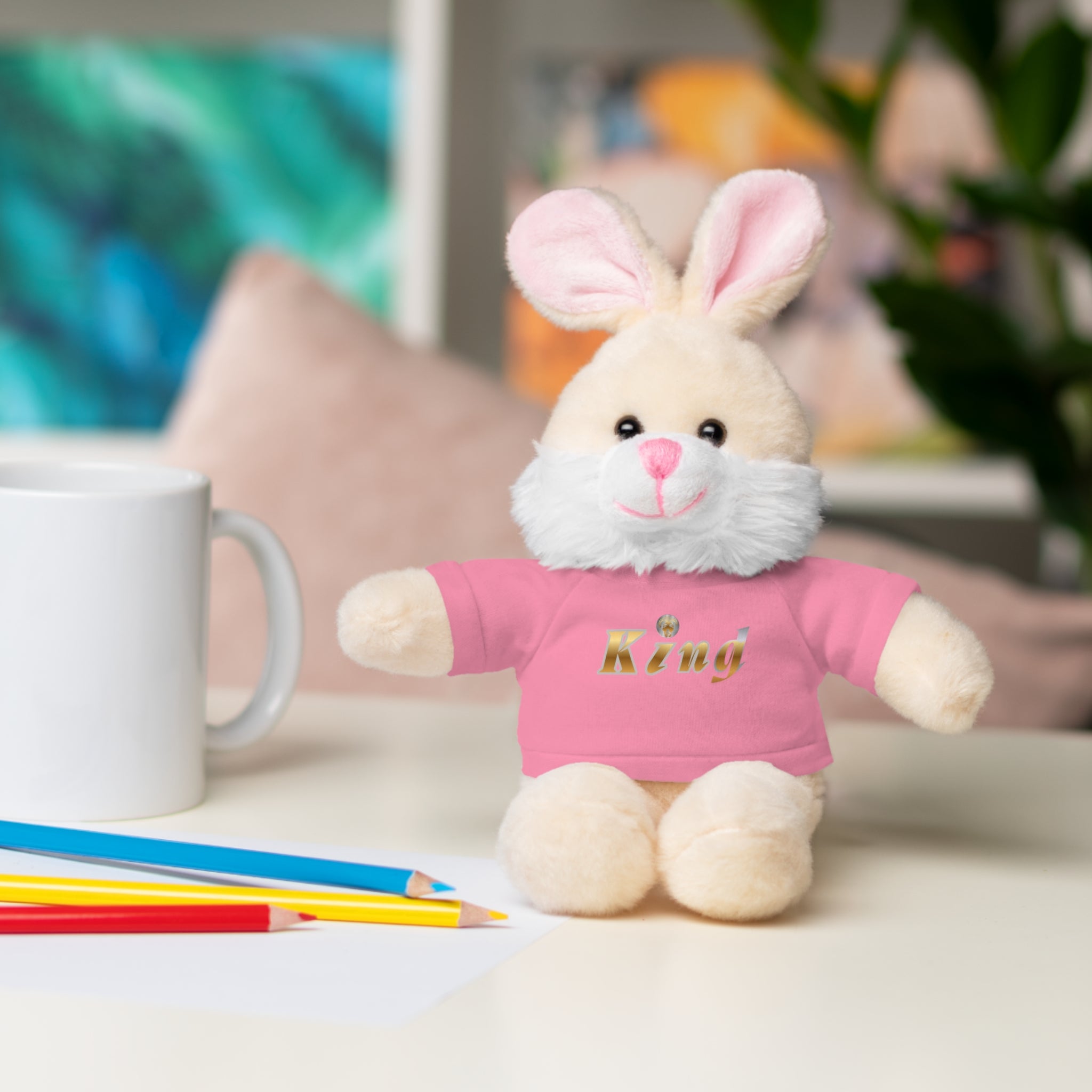 KindKing Teddy Bear with 'KindKing' Tee – Plush Stuffed Animal Gift