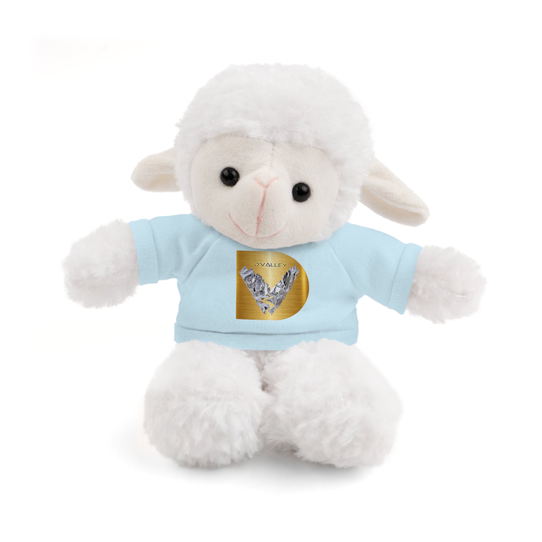 Teddy Bear with 'D'Valley' Gold Heart Tee — Cute Plush Gift for Kids & Loved Ones
