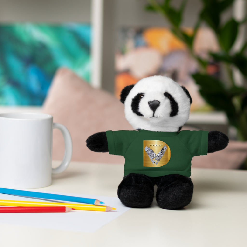 Teddy Bear with 'D'Valley' Gold Heart Tee — Cute Plush Gift for Kids & Loved Ones