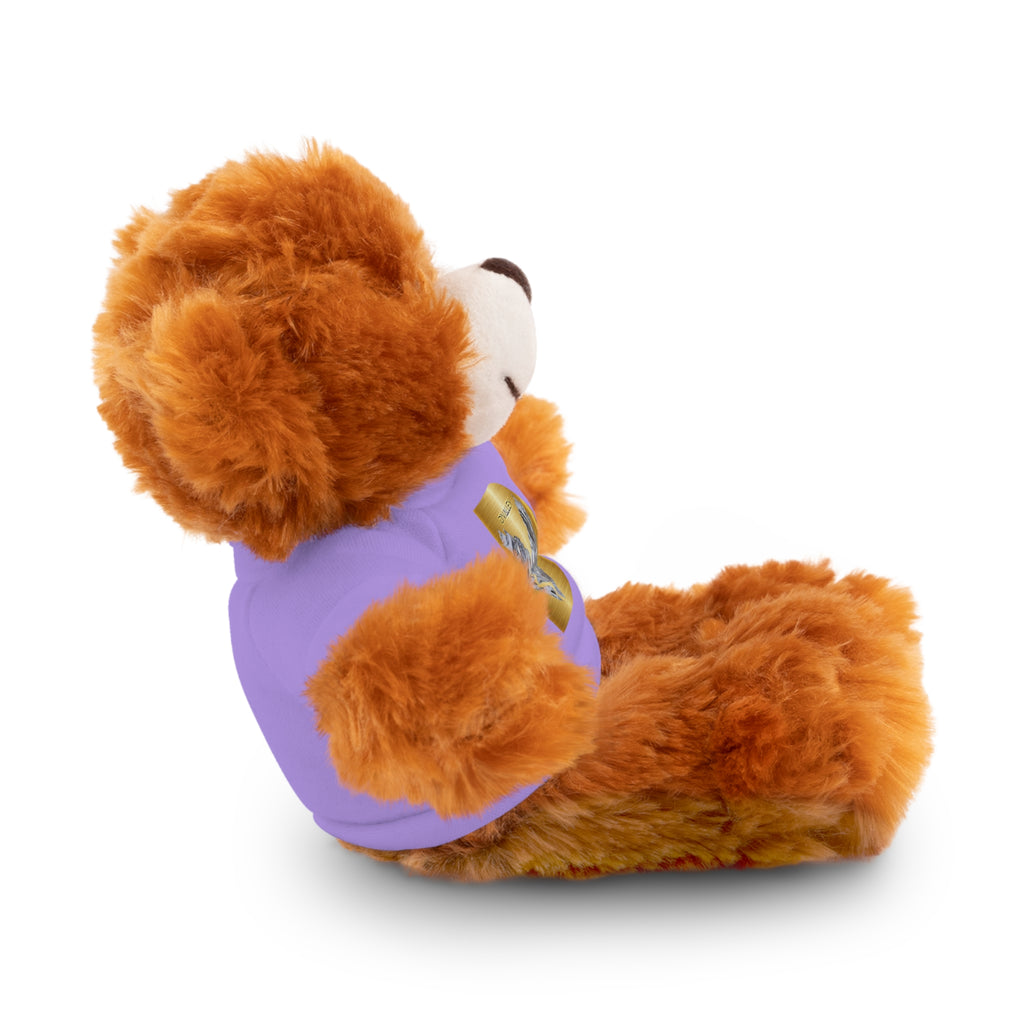 Teddy Bear with 'D'Valley' Gold Heart Tee — Cute Plush Gift for Kids & Loved Ones