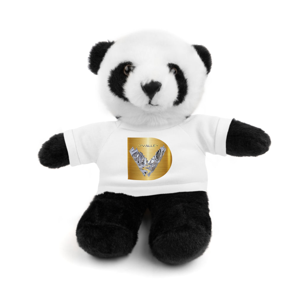 Teddy Bear with 'D'Valley' Gold Heart Tee — Cute Plush Gift for Kids & Loved Ones