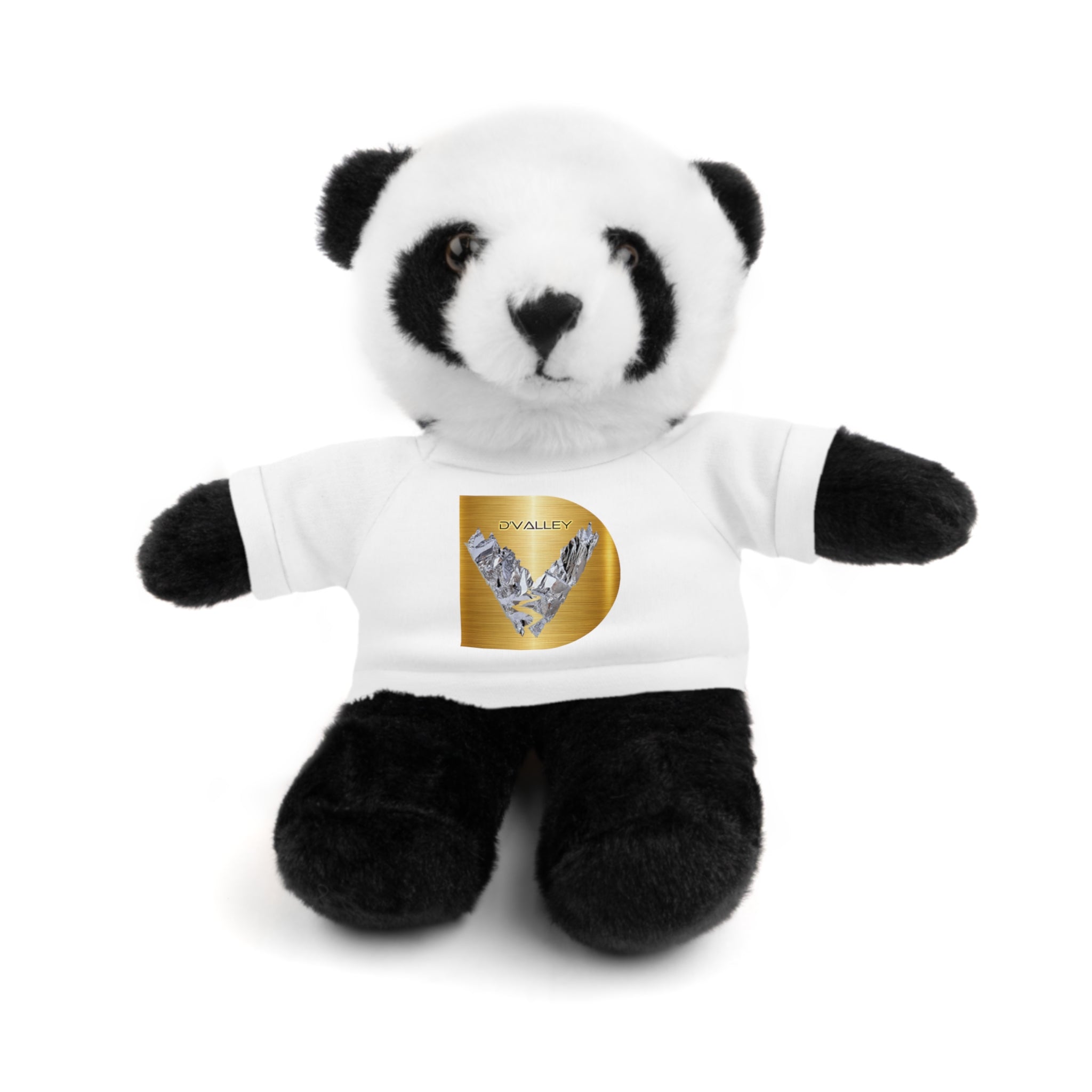 Teddy Bear with 'D'Valley' Gold Heart Tee — Cute Plush Gift for Kids & Loved Ones