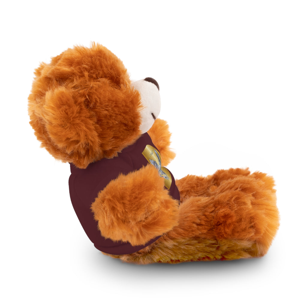 Teddy Bear with 'D'Valley' Gold Heart Tee — Cute Plush Gift for Kids & Loved Ones