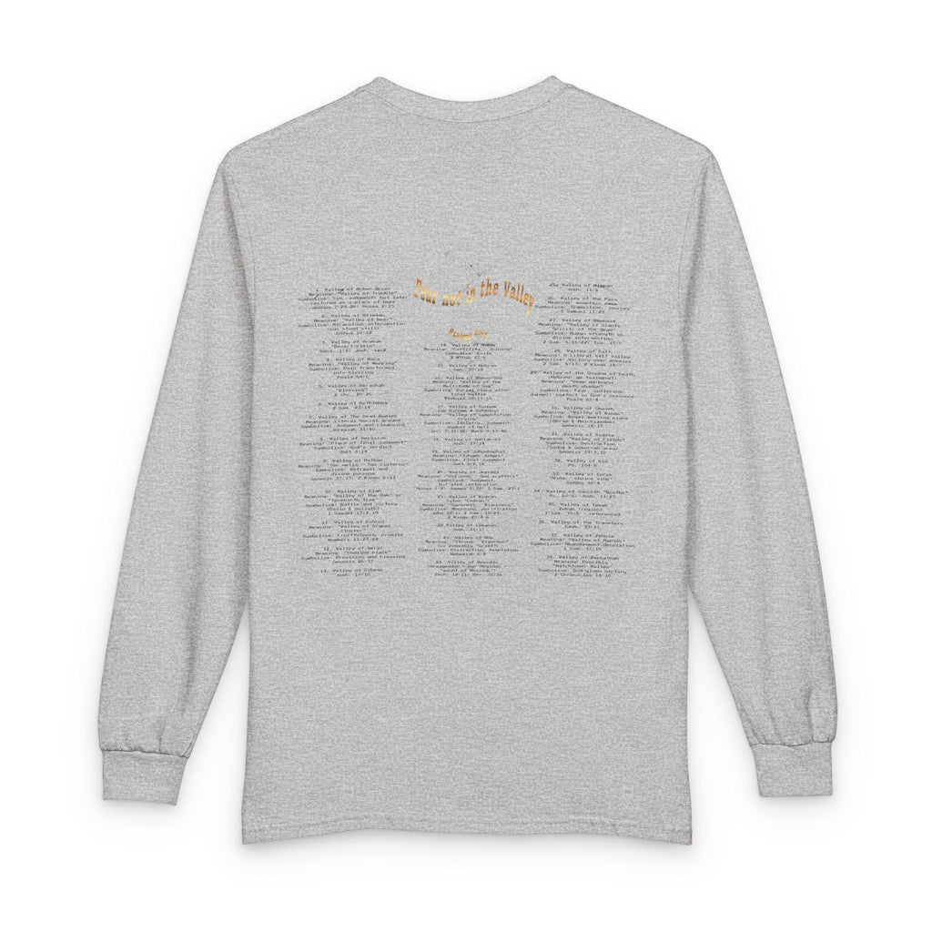Long Sleeve — "Psalm 23:4 Fear Not in the Valley” Graphic Tee (Song Lyrics Back)