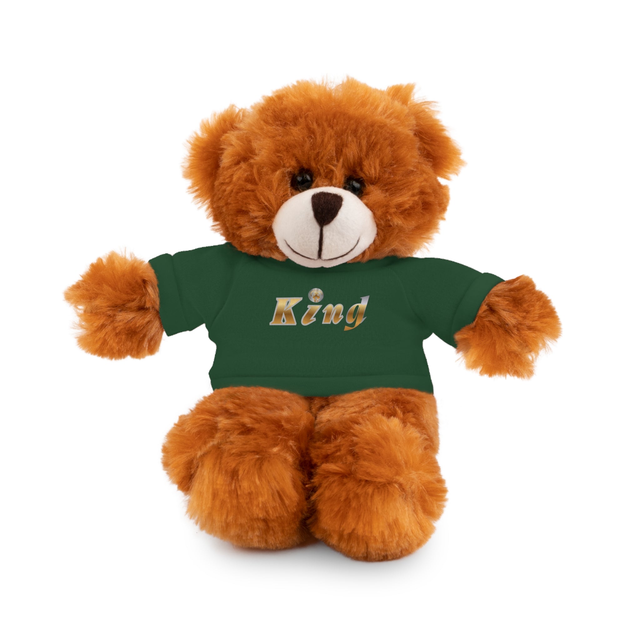 KindKing Teddy Bear with 'KindKing' Tee – Plush Stuffed Animal Gift