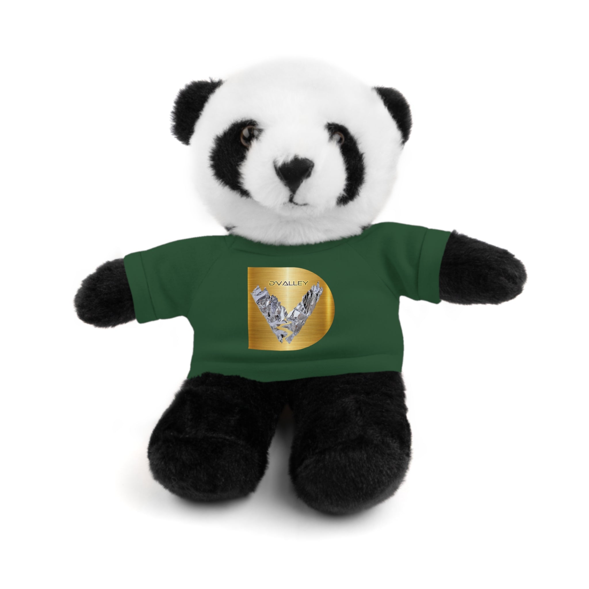 Teddy Bear with 'D'Valley' Gold Heart Tee — Cute Plush Gift for Kids & Loved Ones