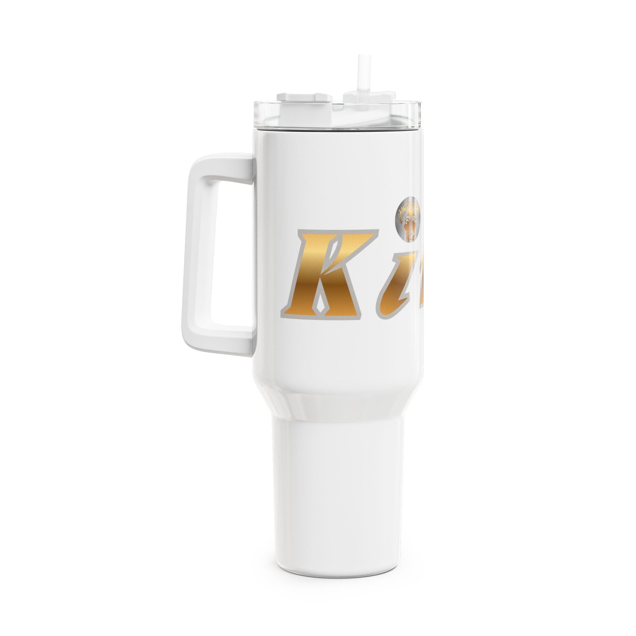 40oz KindKing Tumbler – Gold Script Stainless Travel Tumbler
