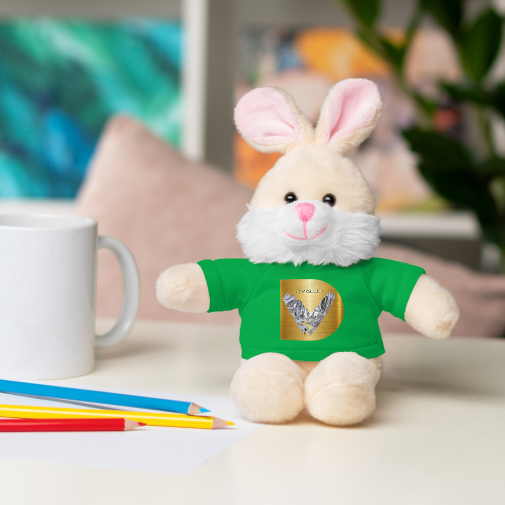 Teddy Bear with 'D'Valley' Gold Heart Tee — Cute Plush Gift for Kids & Loved Ones