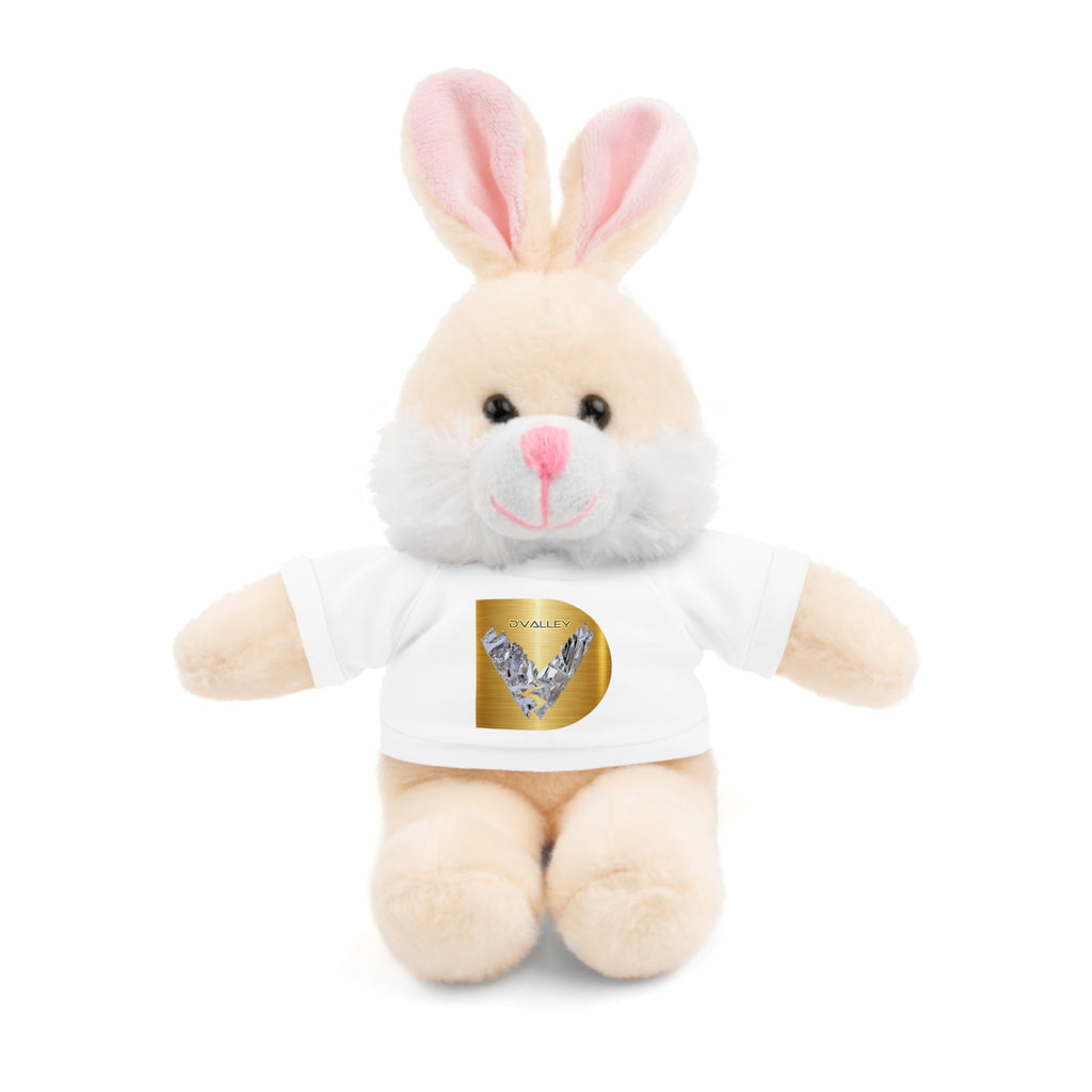Teddy Bear with 'D'Valley' Gold Heart Tee — Cute Plush Gift for Kids & Loved Ones