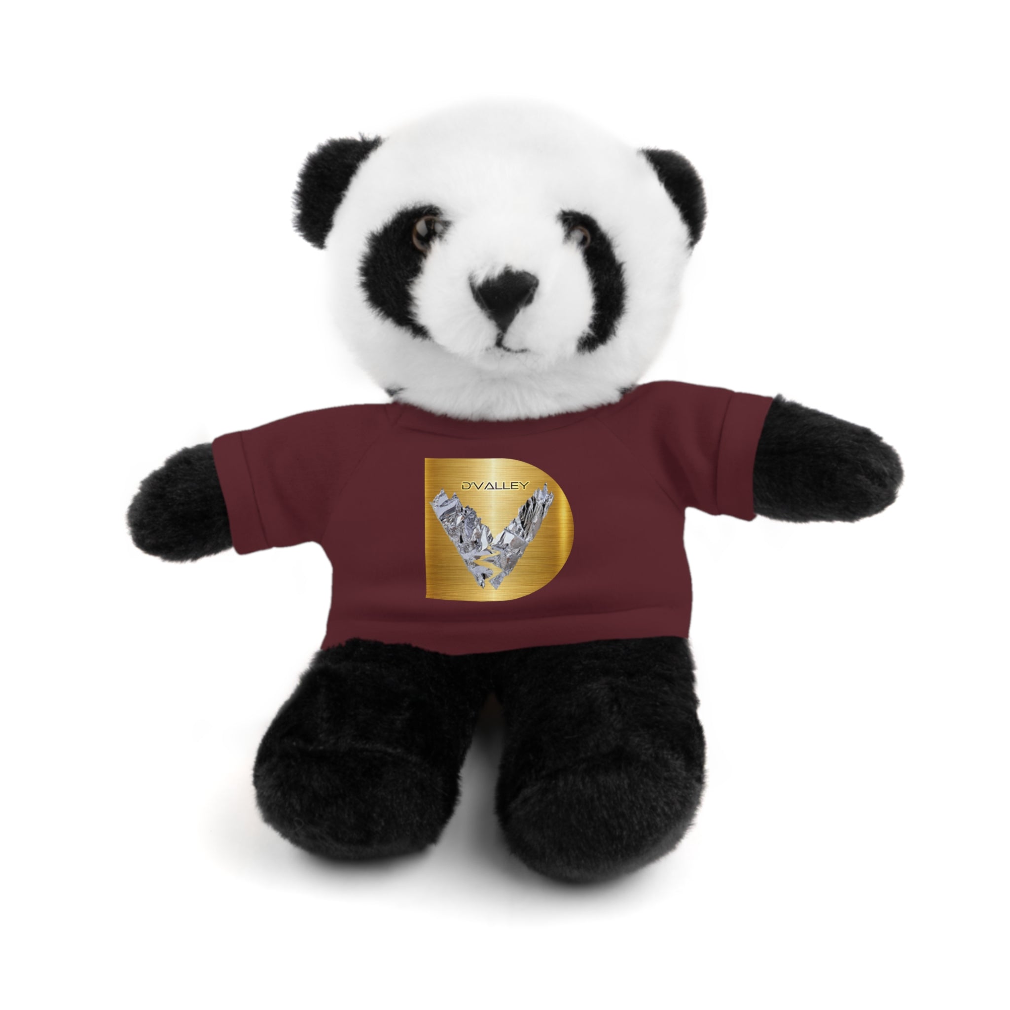 Teddy Bear with 'D'Valley' Gold Heart Tee — Cute Plush Gift for Kids & Loved Ones