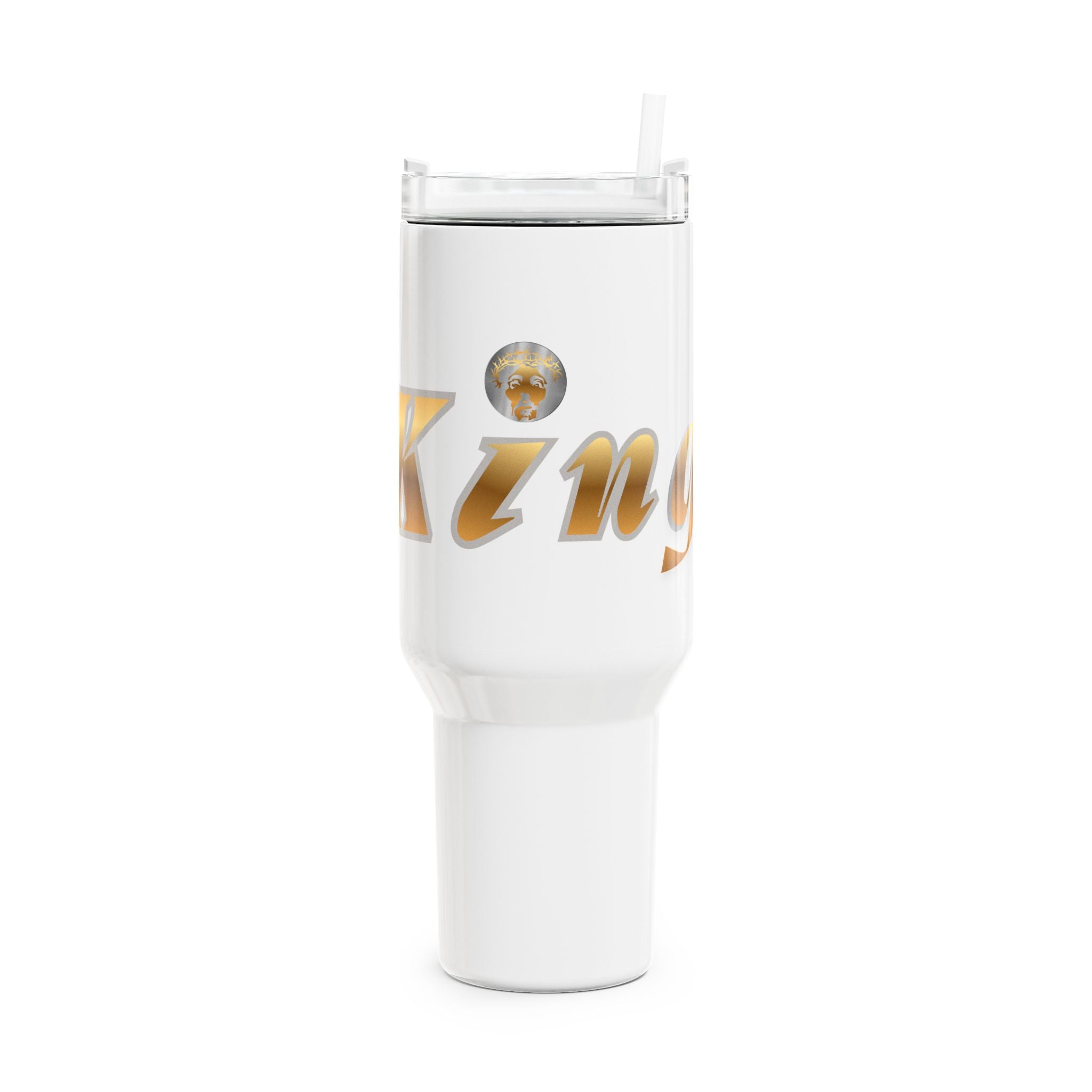40oz KindKing Tumbler – Gold Script Stainless Travel Tumbler