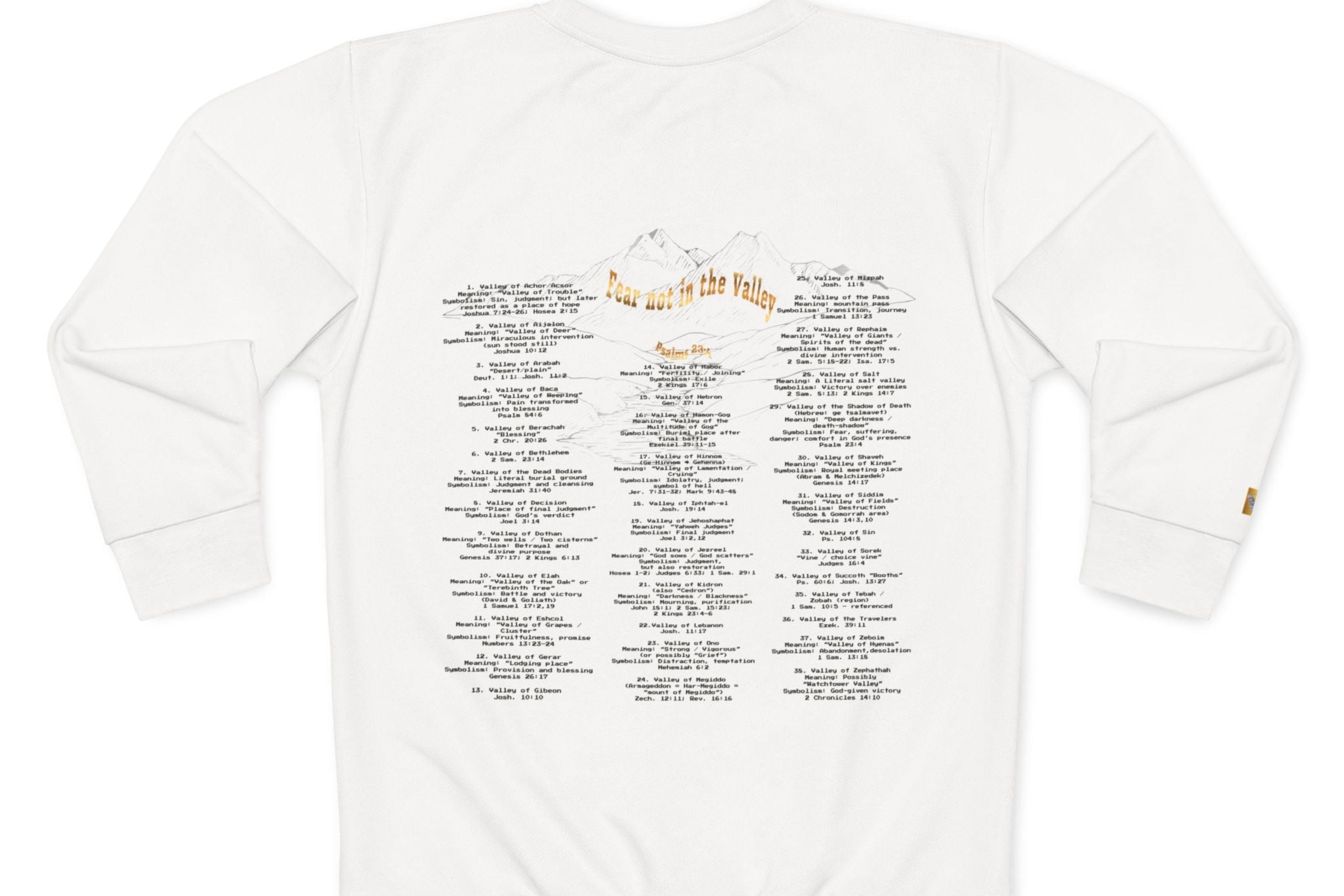 Fear Not Inspirational Sweatshirt – 'Rise Out of the Valley' Motivational Crewneck