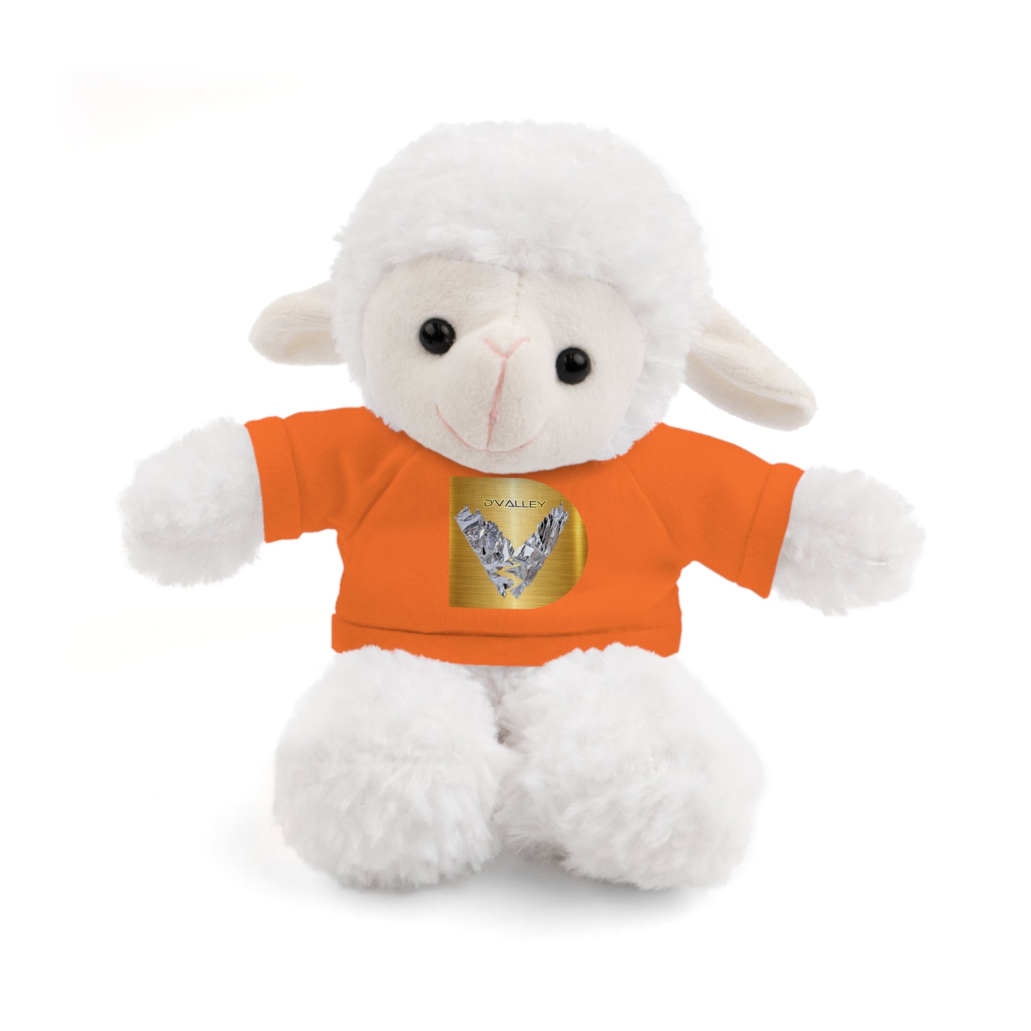 Teddy Bear with 'D'Valley' Gold Heart Tee — Cute Plush Gift for Kids & Loved Ones
