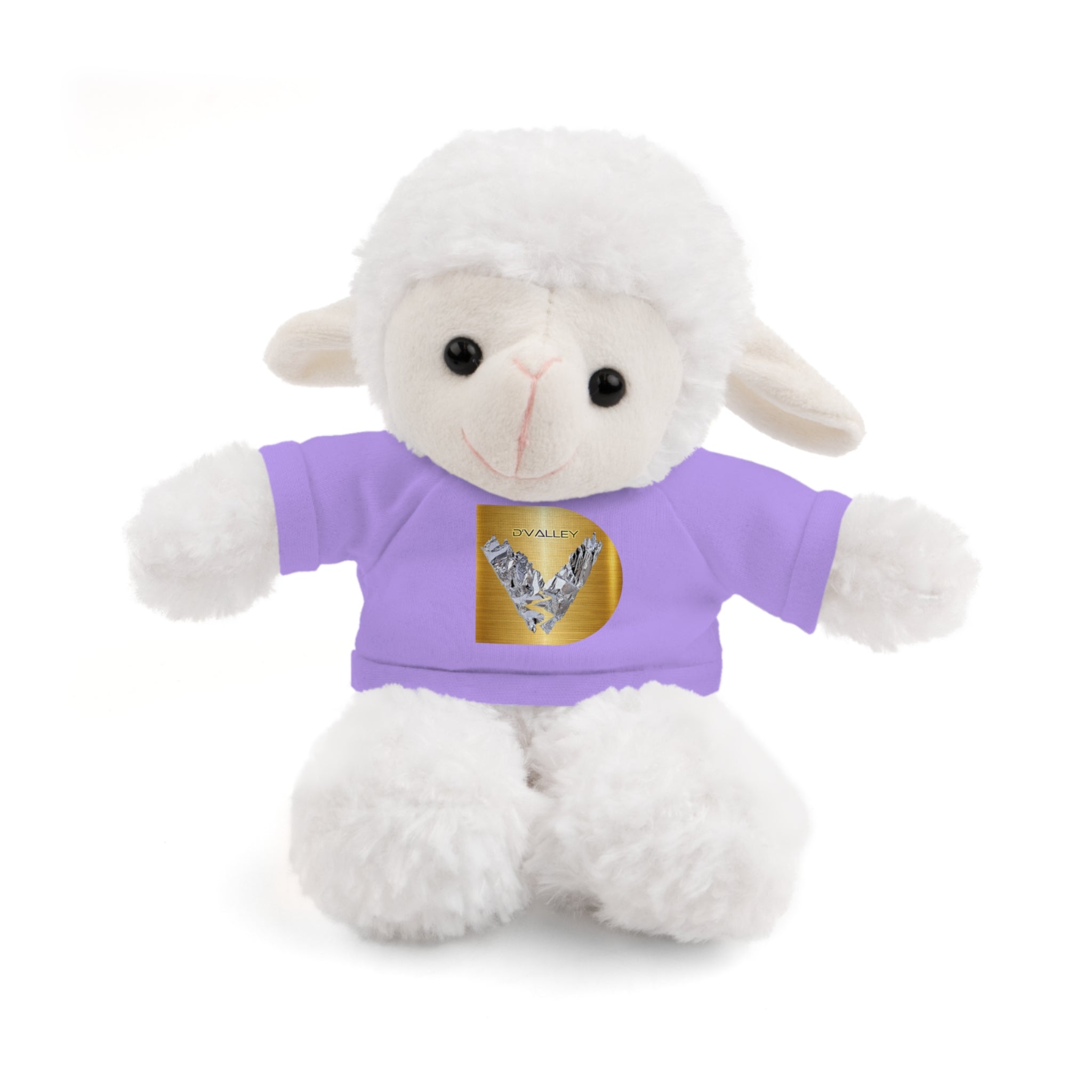 Teddy Bear with 'D'Valley' Gold Heart Tee — Cute Plush Gift for Kids & Loved Ones