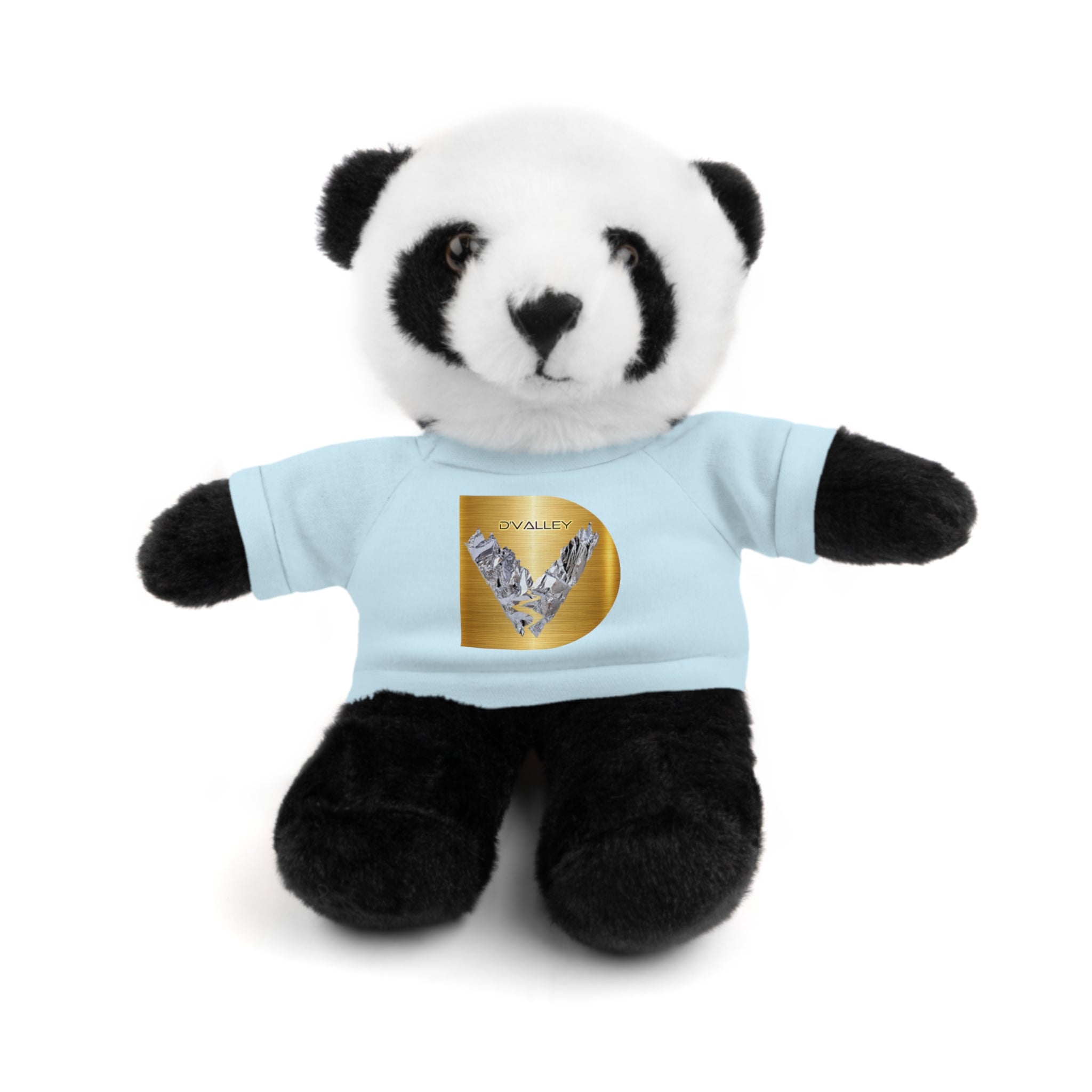 Teddy Bear with 'D'Valley' Gold Heart Tee — Cute Plush Gift for Kids & Loved Ones