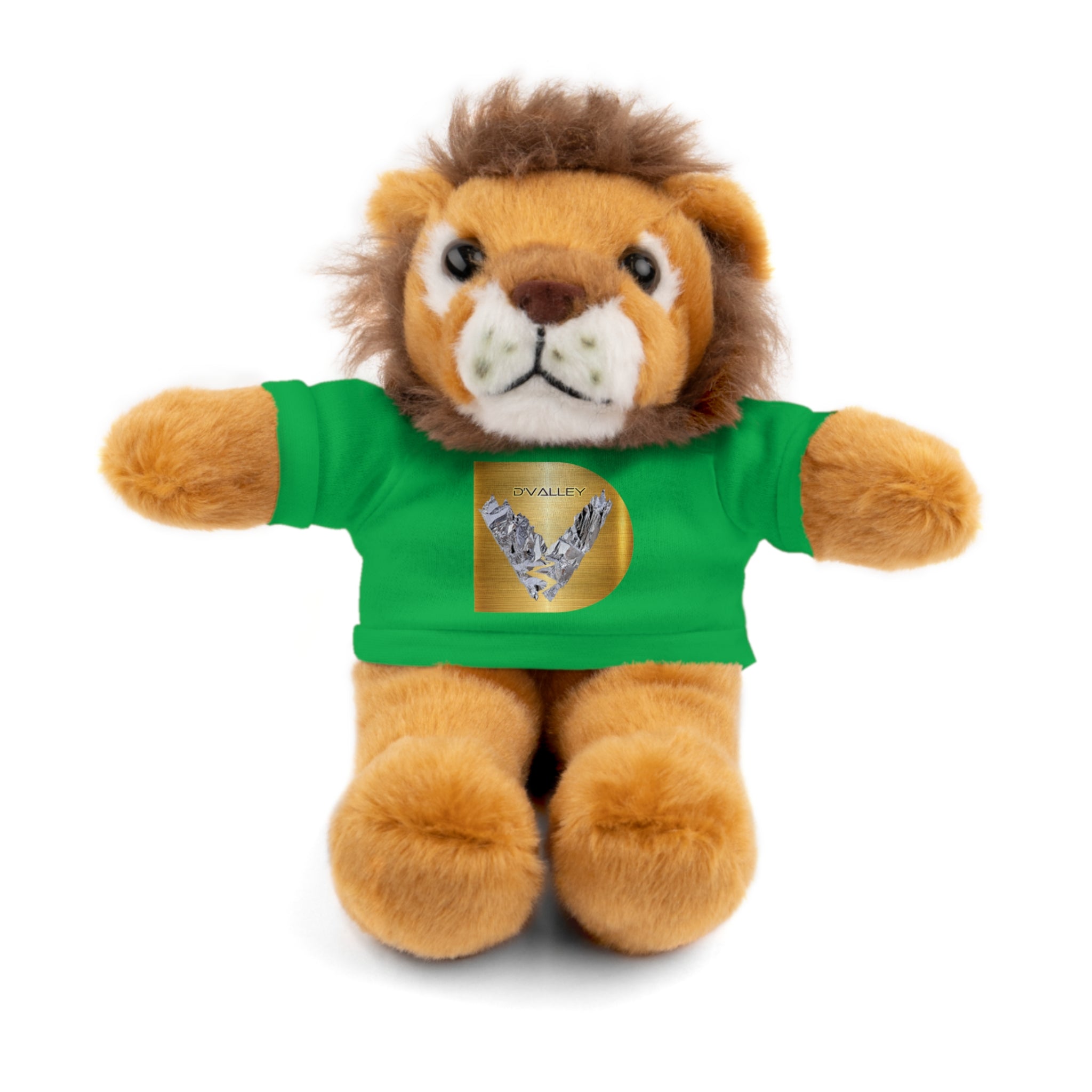 Teddy Bear with 'D'Valley' Gold Heart Tee — Cute Plush Gift for Kids & Loved Ones