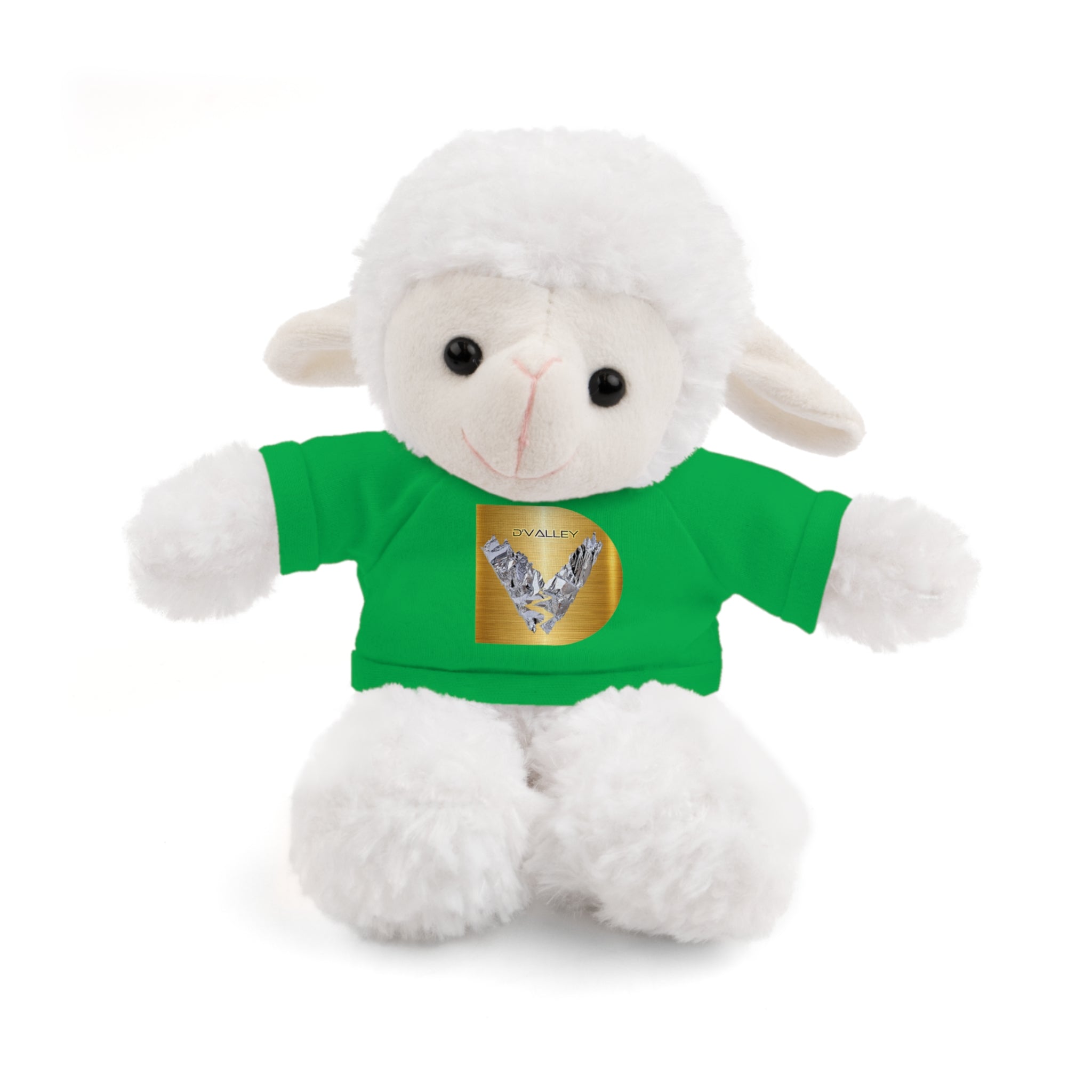 Teddy Bear with 'D'Valley' Gold Heart Tee — Cute Plush Gift for Kids & Loved Ones