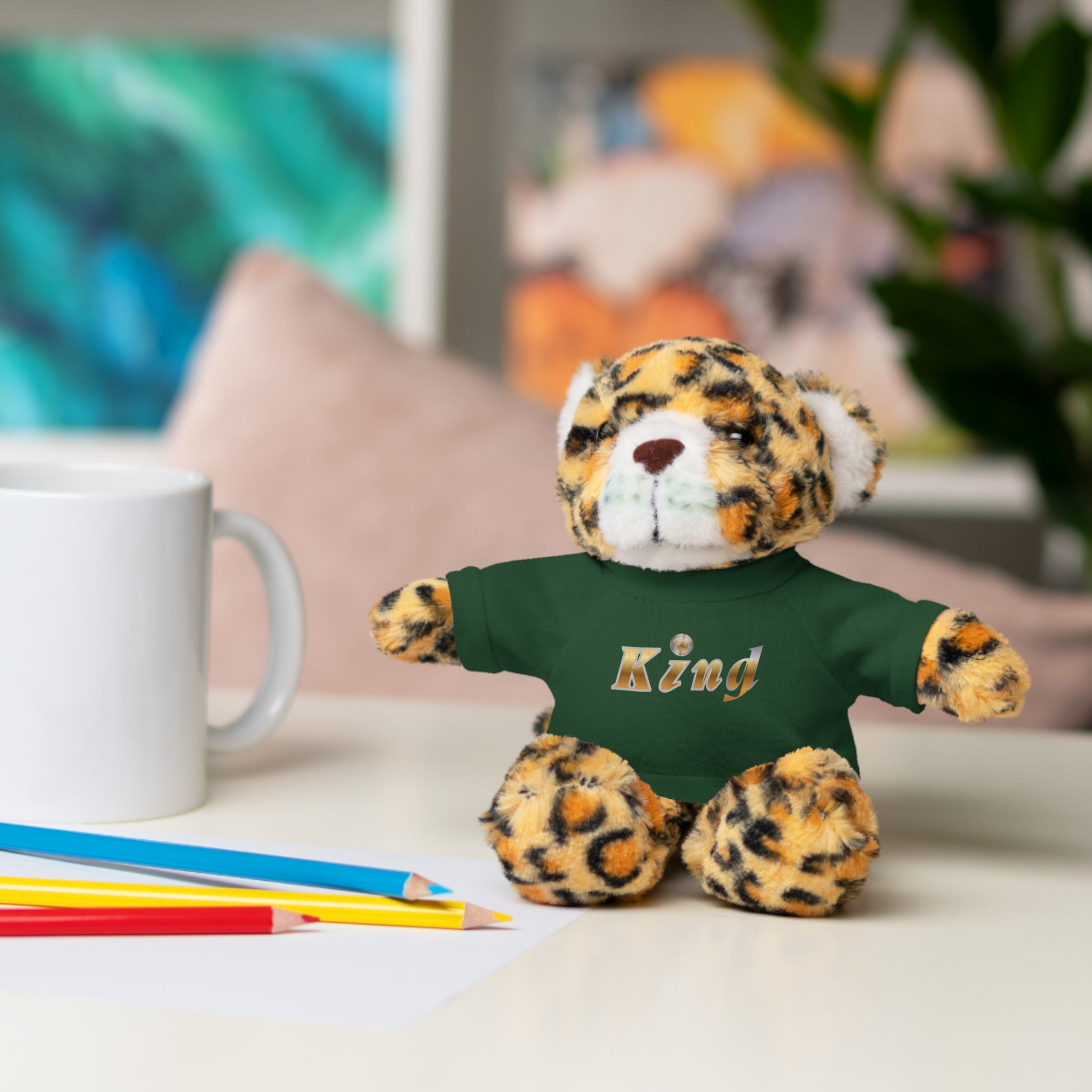 KindKing Teddy Bear with 'KindKing' Tee – Plush Stuffed Animal Gift