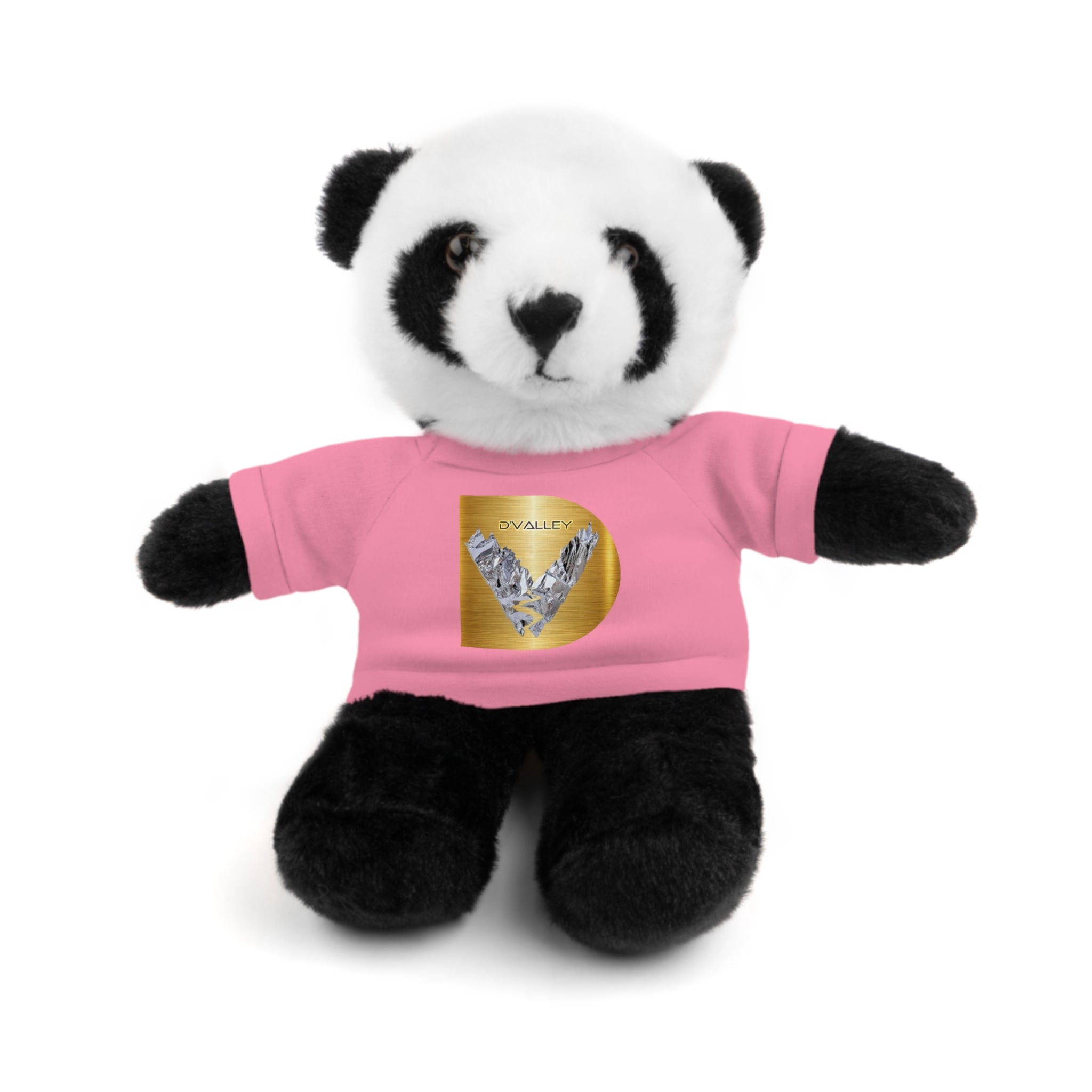 Teddy Bear with 'D'Valley' Gold Heart Tee — Cute Plush Gift for Kids & Loved Ones